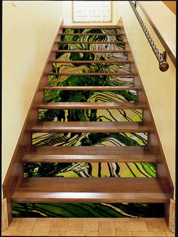 3D Pretty Farmland Scenery 316 Stair Risers Wallpaper AJ Wallpaper