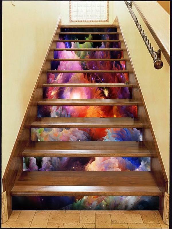 3D Colorful 2983 Stair Risers Wallpaper AJ Wallpaper