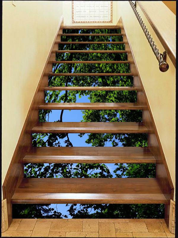 3D Precipice 986 Stair Risers Wallpaper AJ Wallpaper