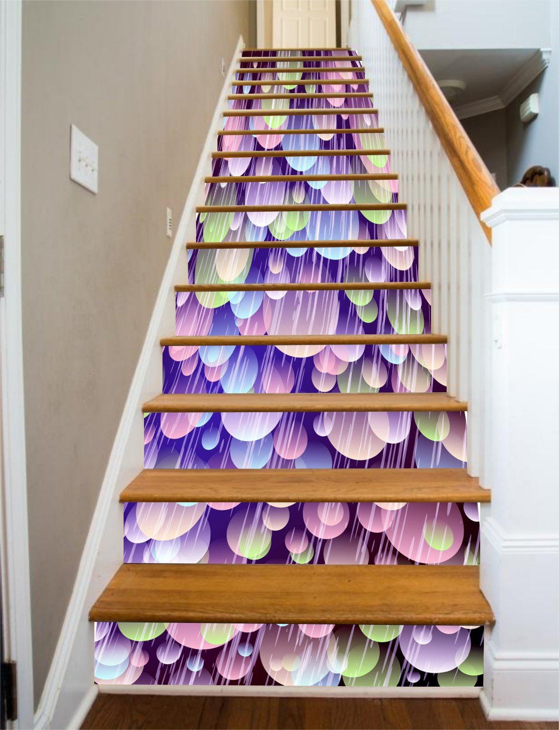 3D Colorful Patterns 7 Stair Risers Wallpaper AJ Wallpaper