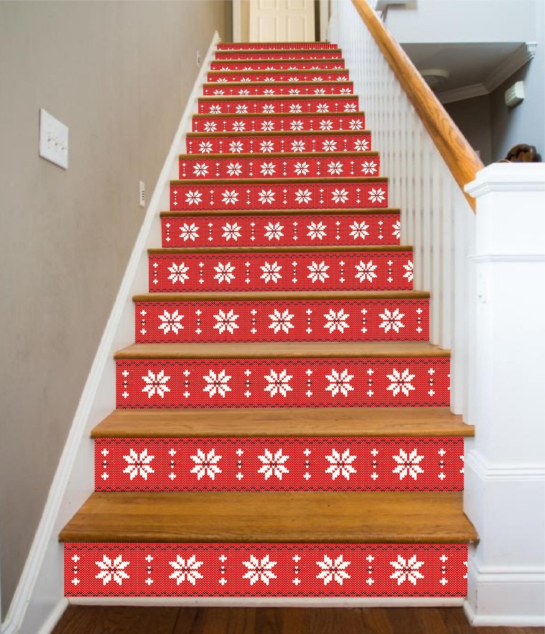 3D Red Pattern 667 Stair Risers Wallpaper AJ Wallpaper