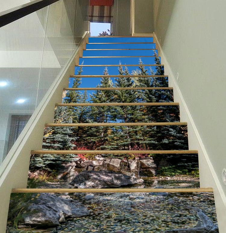 3D Woods 3451 Stair Risers Wallpaper AJ Wallpaper