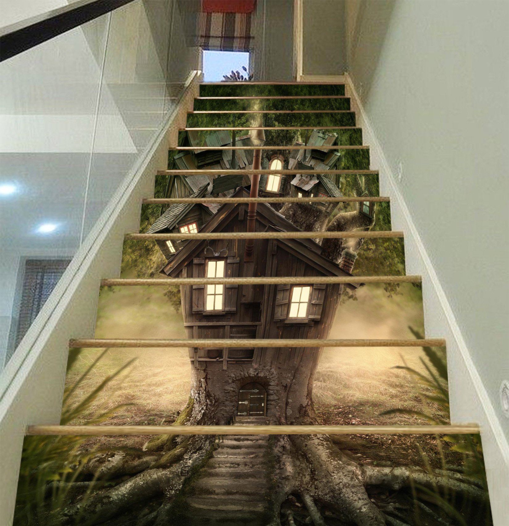 3D Magic Tree House 1032 Stair Risers Wallpaper AJ Wallpaper
