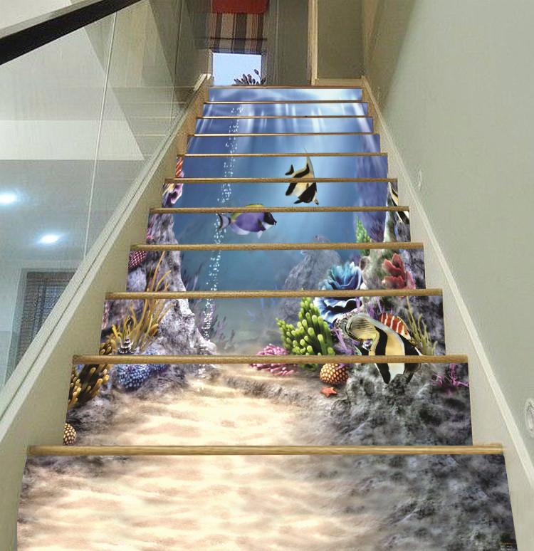 3D Seabed Road Scenery 375 Stair Risers Wallpaper AJ Wallpaper