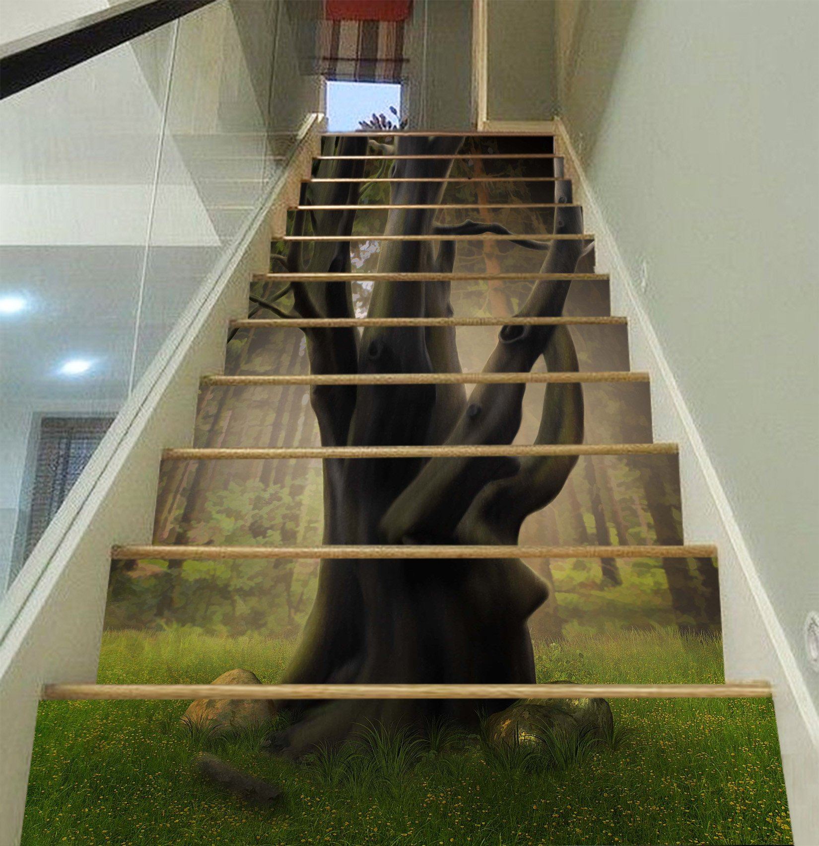 3D Forest Grand Tree 1608 Stair Risers Wallpaper AJ Wallpaper