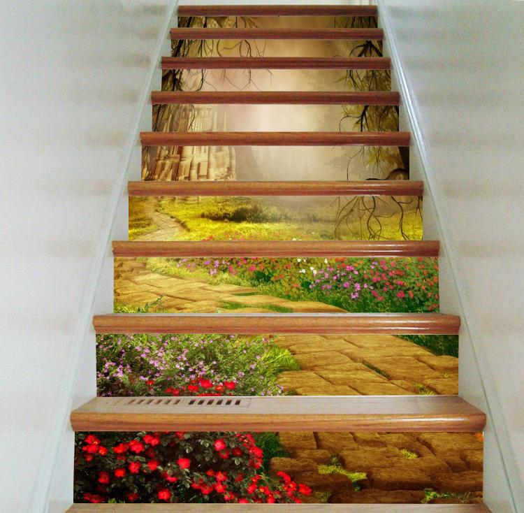 3D Manor 3658 Stair Risers Wallpaper AJ Wallpaper