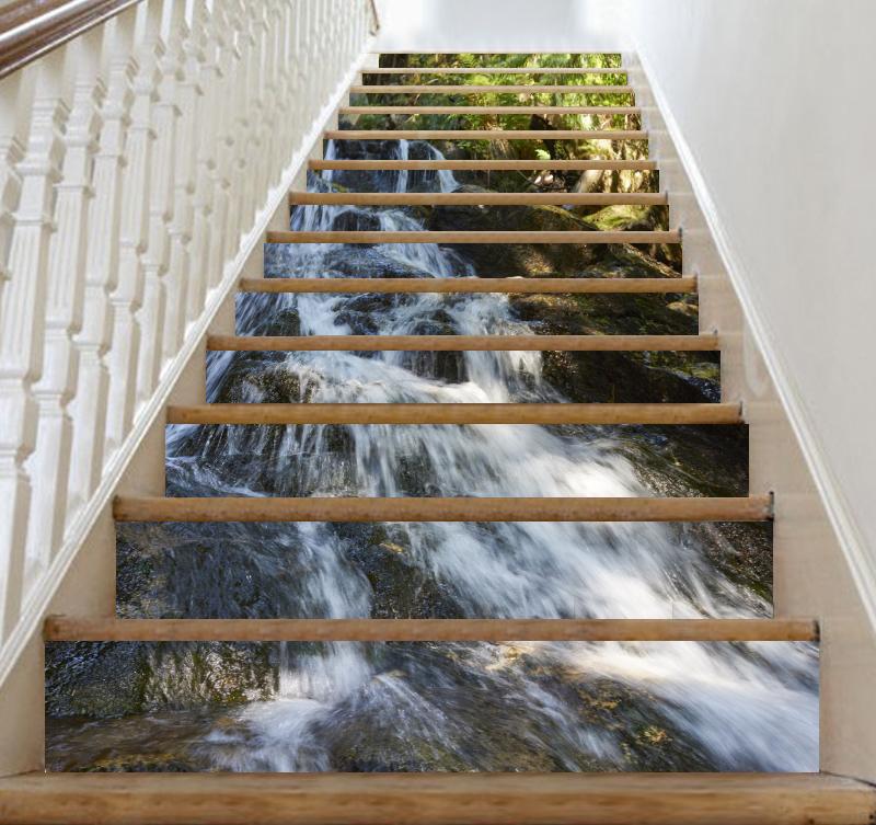 3D Rivulet 2569 Stair Risers Wallpaper AJ Wallpaper