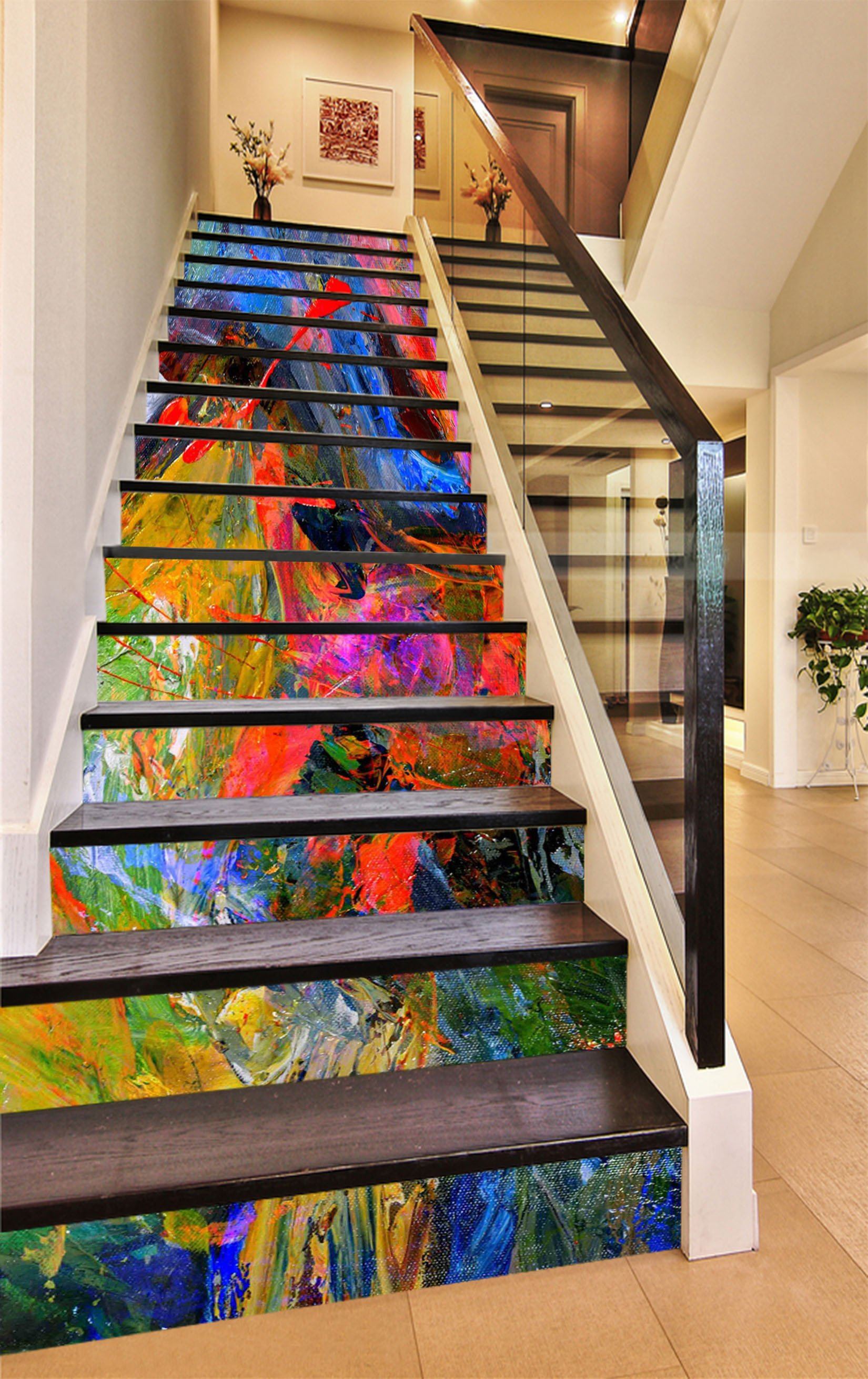 3D Color Painting 1146 Stair Risers Wallpaper AJ Wallpaper