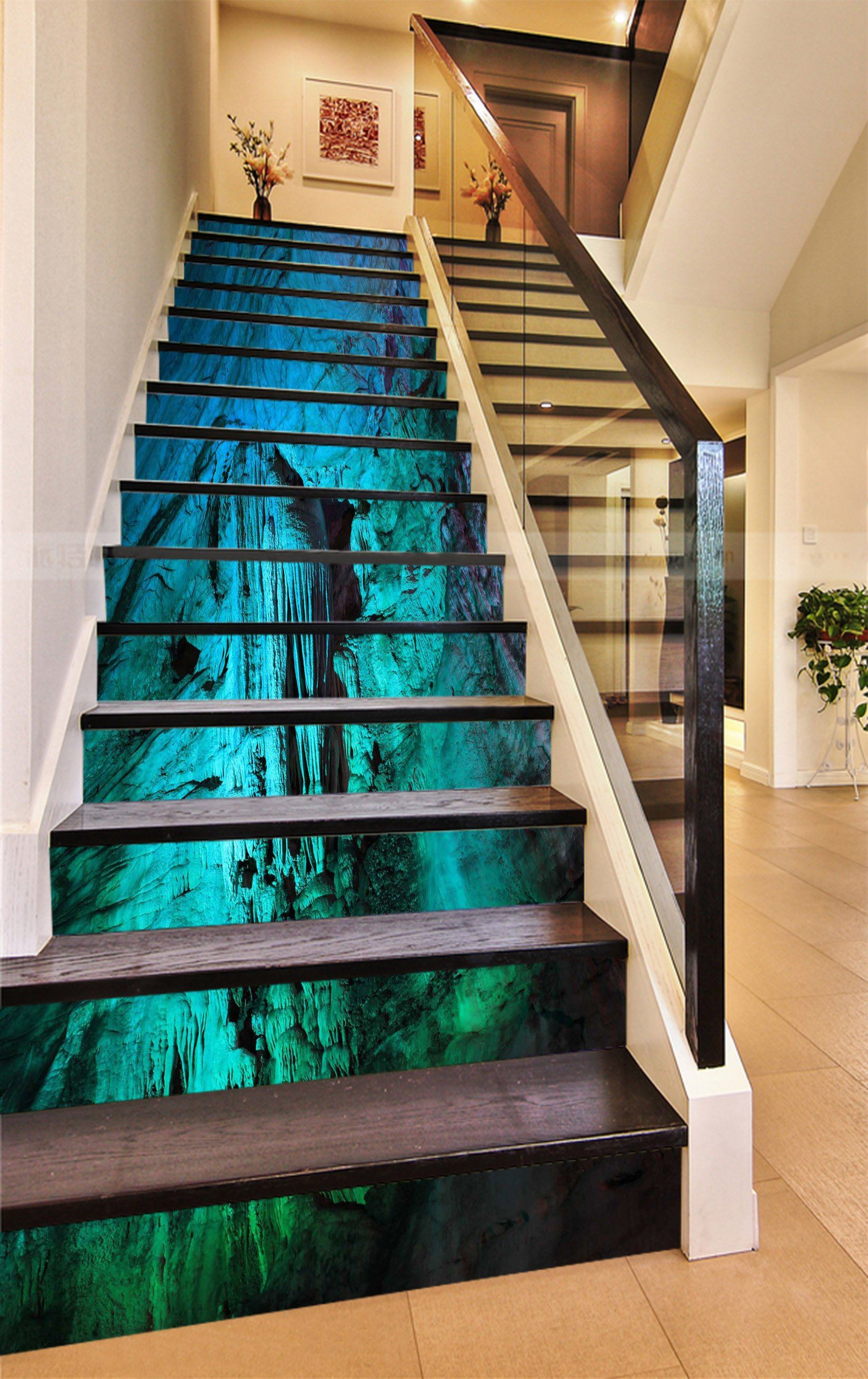 3D Cave Stalactites 724 Stair Risers Wallpaper AJ Wallpaper