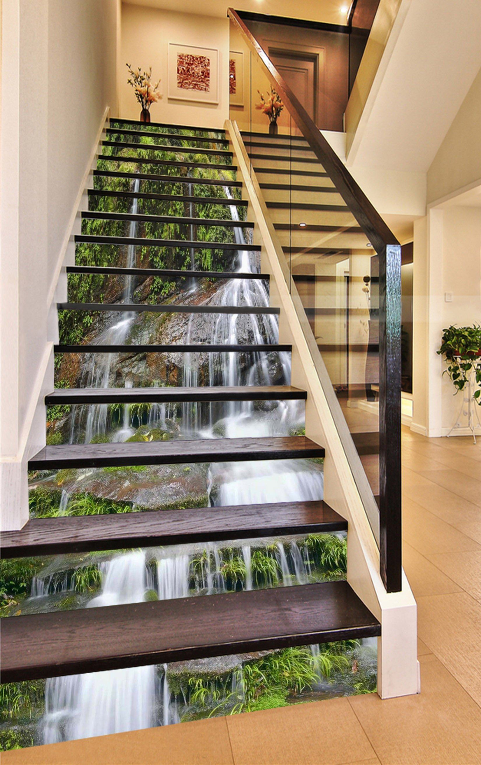 3D Rocks Spring Creeks 428 Stair Risers Wallpaper AJ Wallpaper