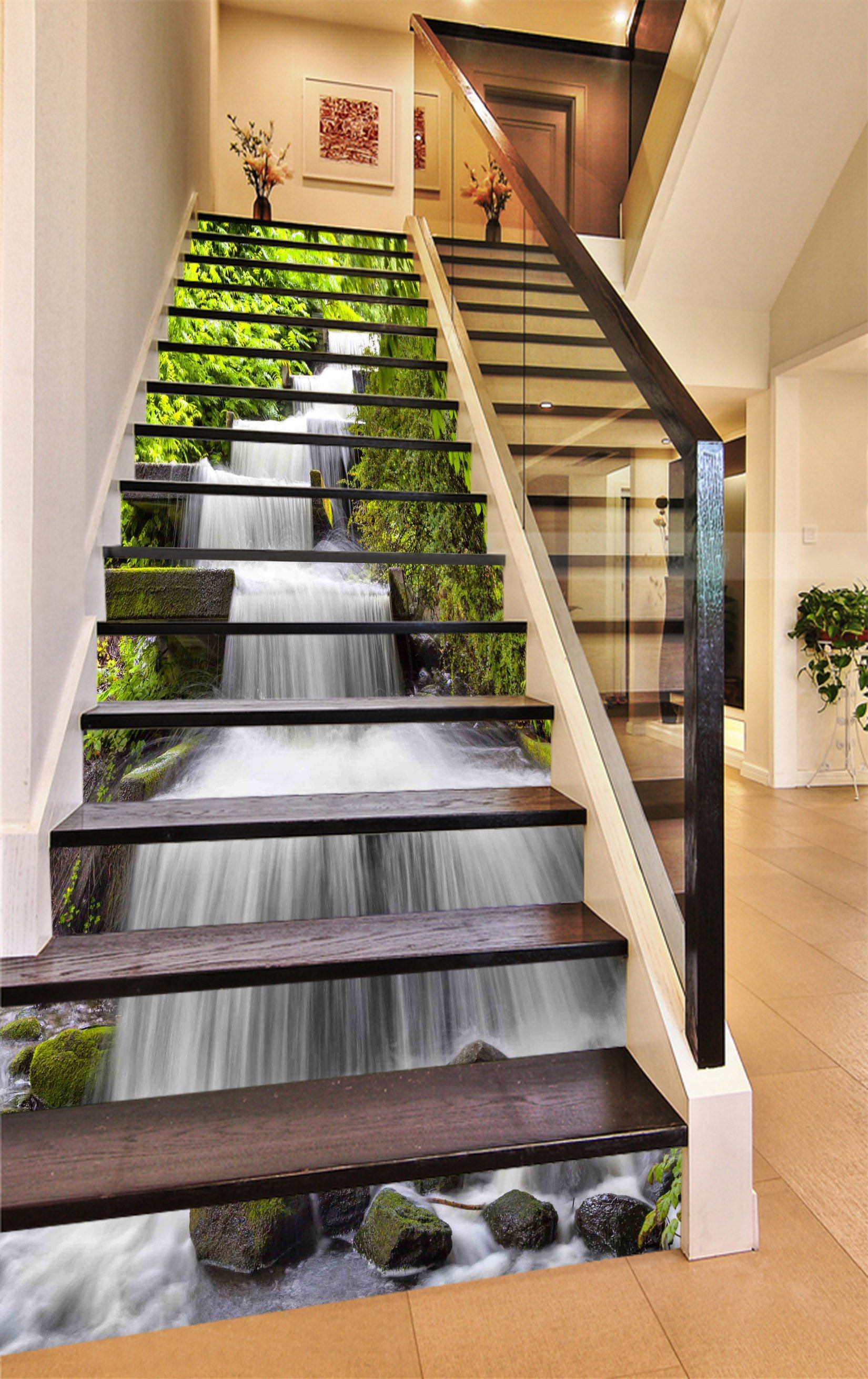 3D Beautiful River 1112 Stair Risers Wallpaper AJ Wallpaper