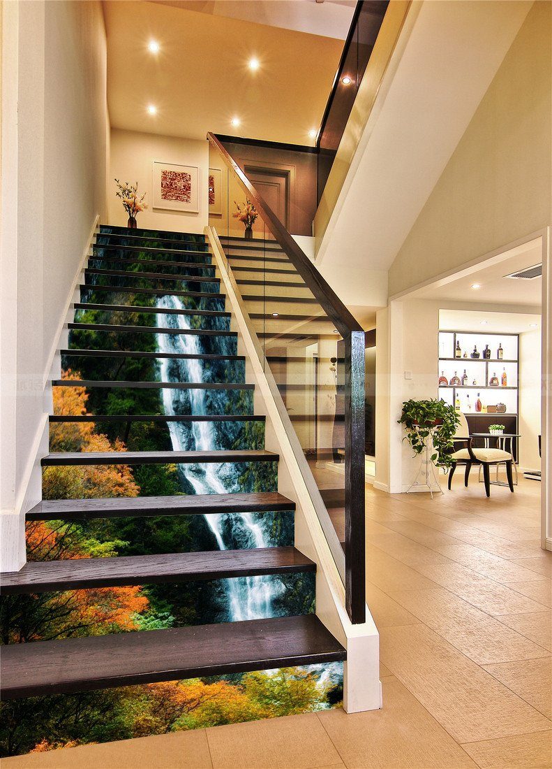 3D Slender Stream 127 Stair Risers Wallpaper AJ Wallpaper