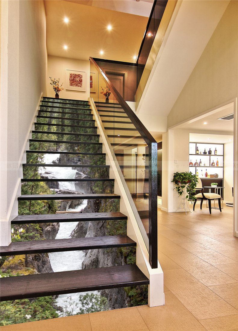 3D Rivers 6985 Stair Risers Wallpaper AJ Wallpaper