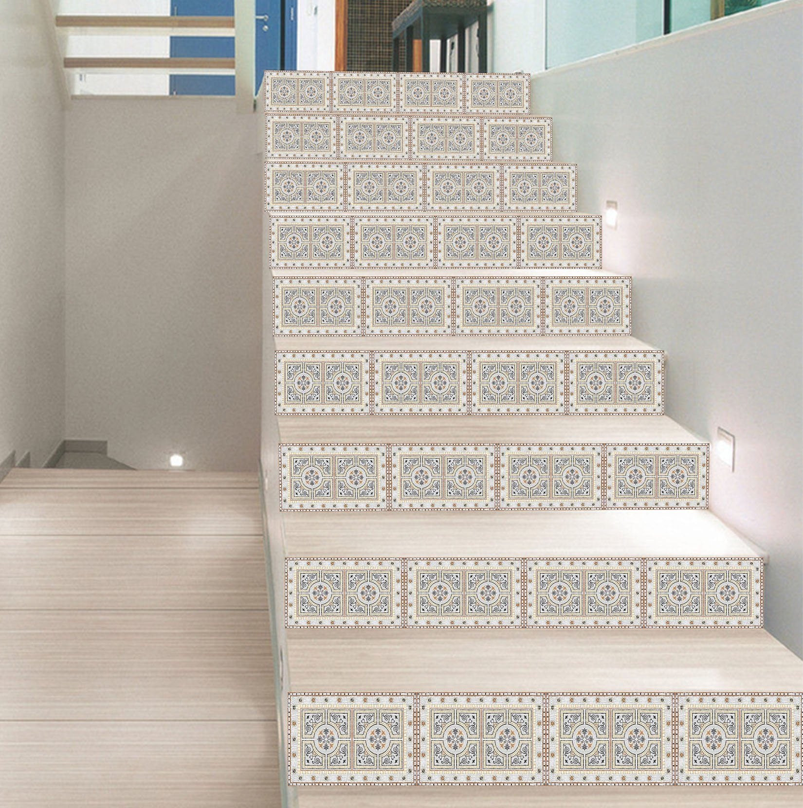 3D Stones Slices Pattern 1697 Stair Risers Wallpaper AJ Wallpaper