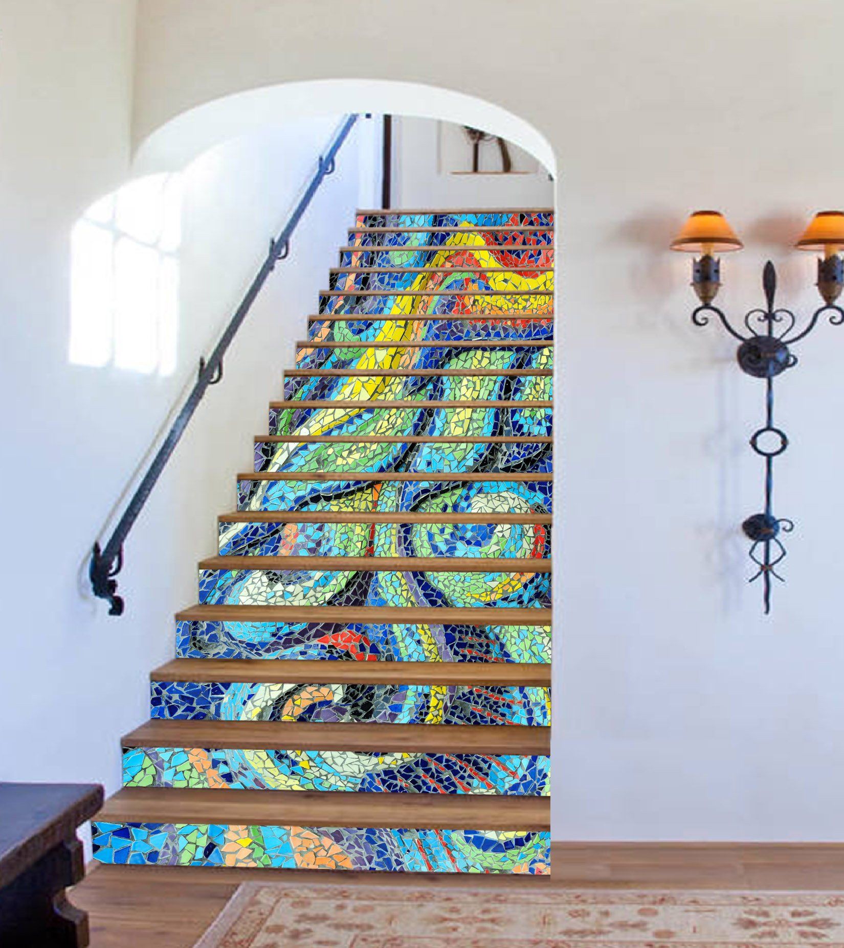 3D Gemstone 367 Stair Risers Wallpaper AJ Wallpaper