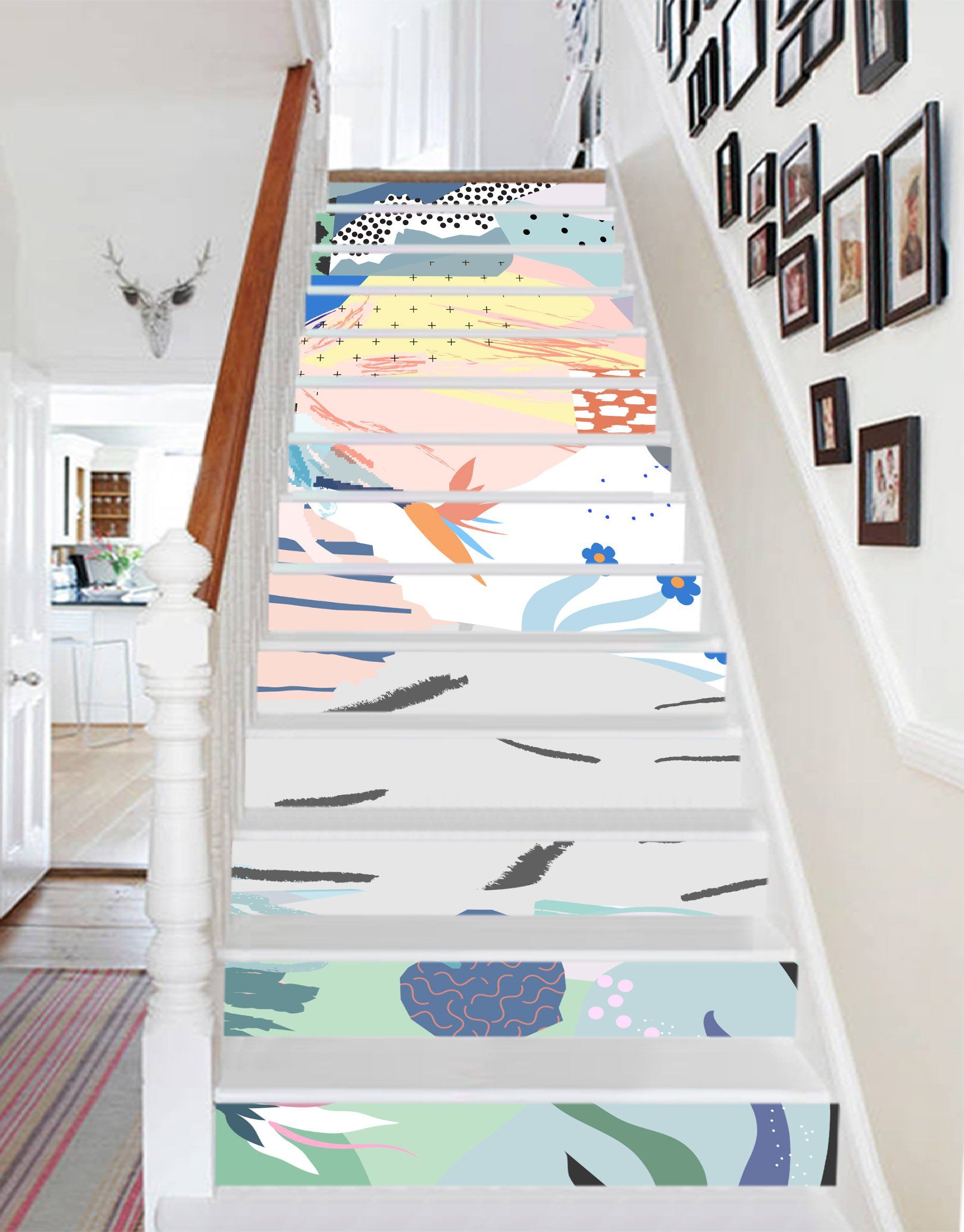 3D Fresh Painting 1650 Stair Risers Wallpaper AJ Wallpaper