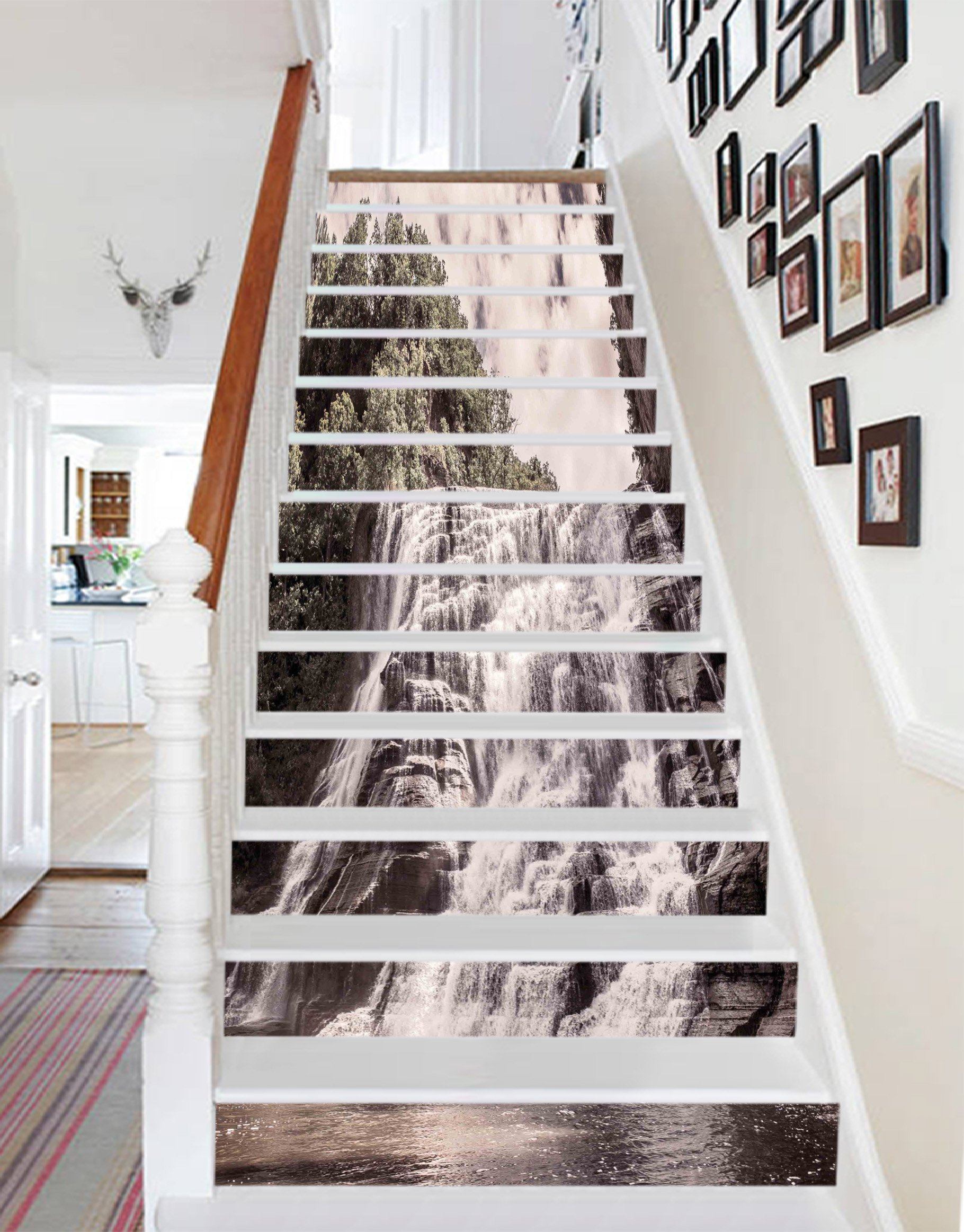 3D Waterfall 717 Stair Risers Wallpaper AJ Wallpaper