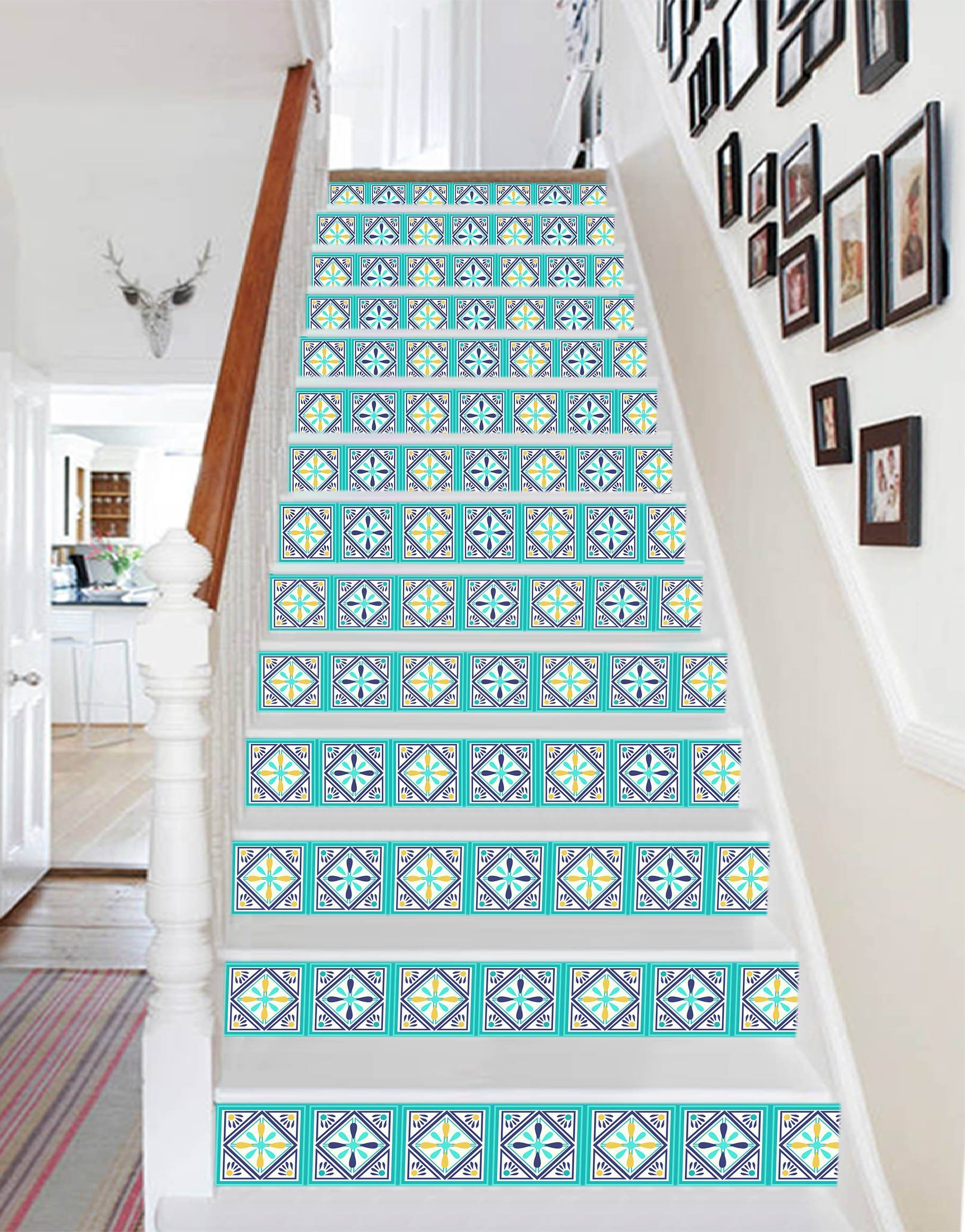 3D Color Gird 243 Stair Risers Wallpaper AJ Wallpaper