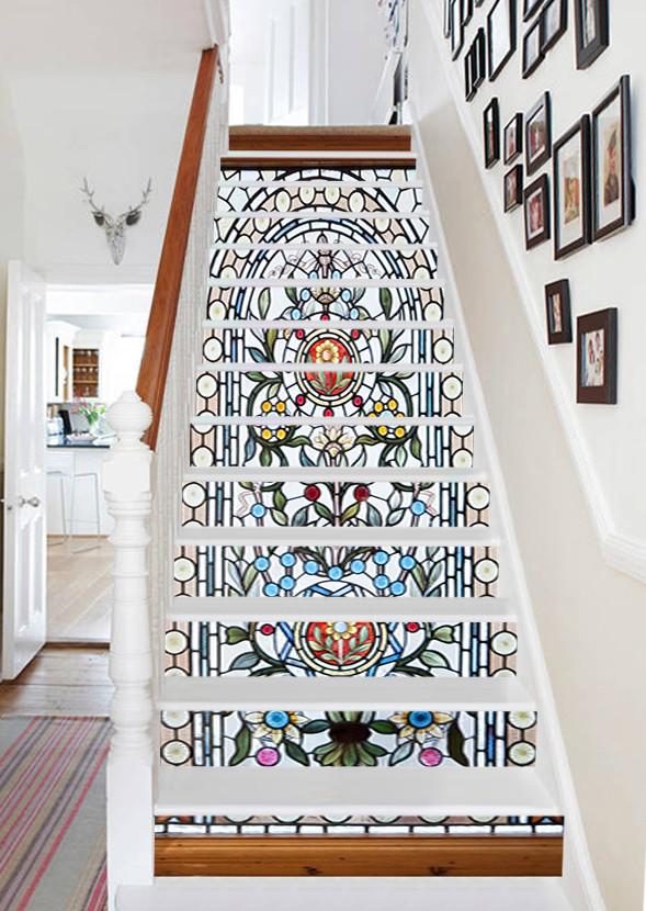 3D Flowers And Patterns 609 Stair Risers Wallpaper AJ Wallpaper