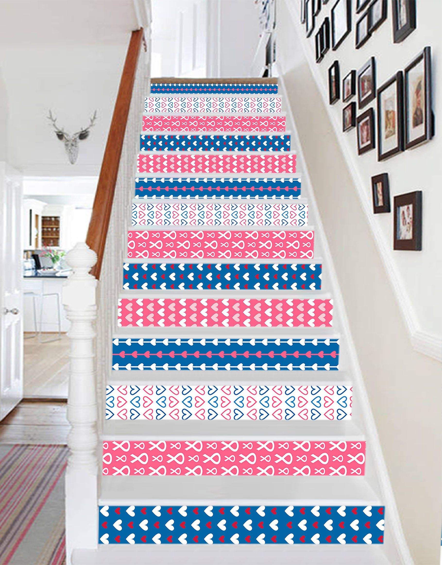 3D Romantic Pattern 1696 Stair Risers Wallpaper AJ Wallpaper