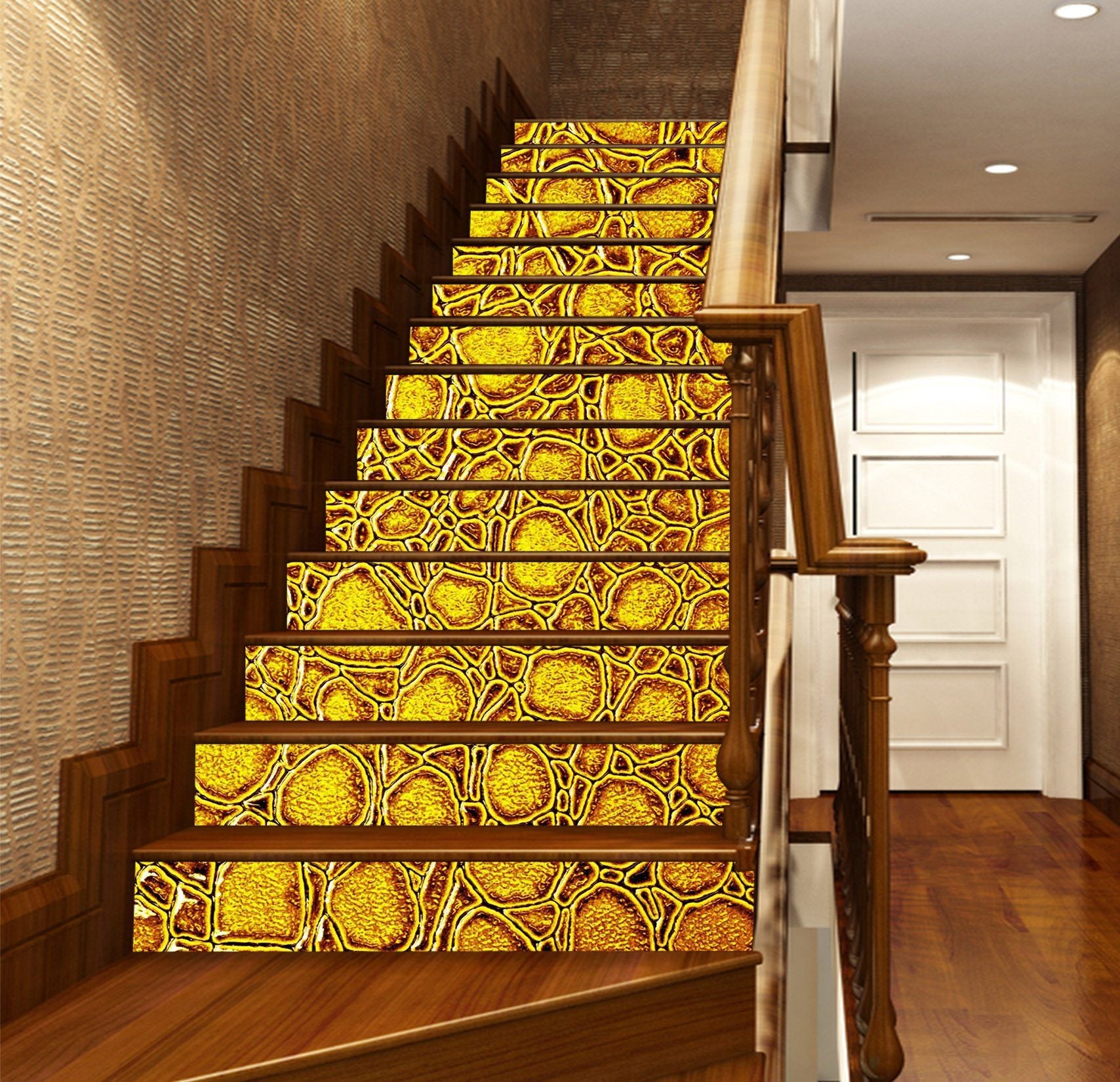 3D Crowded Pattern 1328 Stair Risers Wallpaper AJ Wallpaper