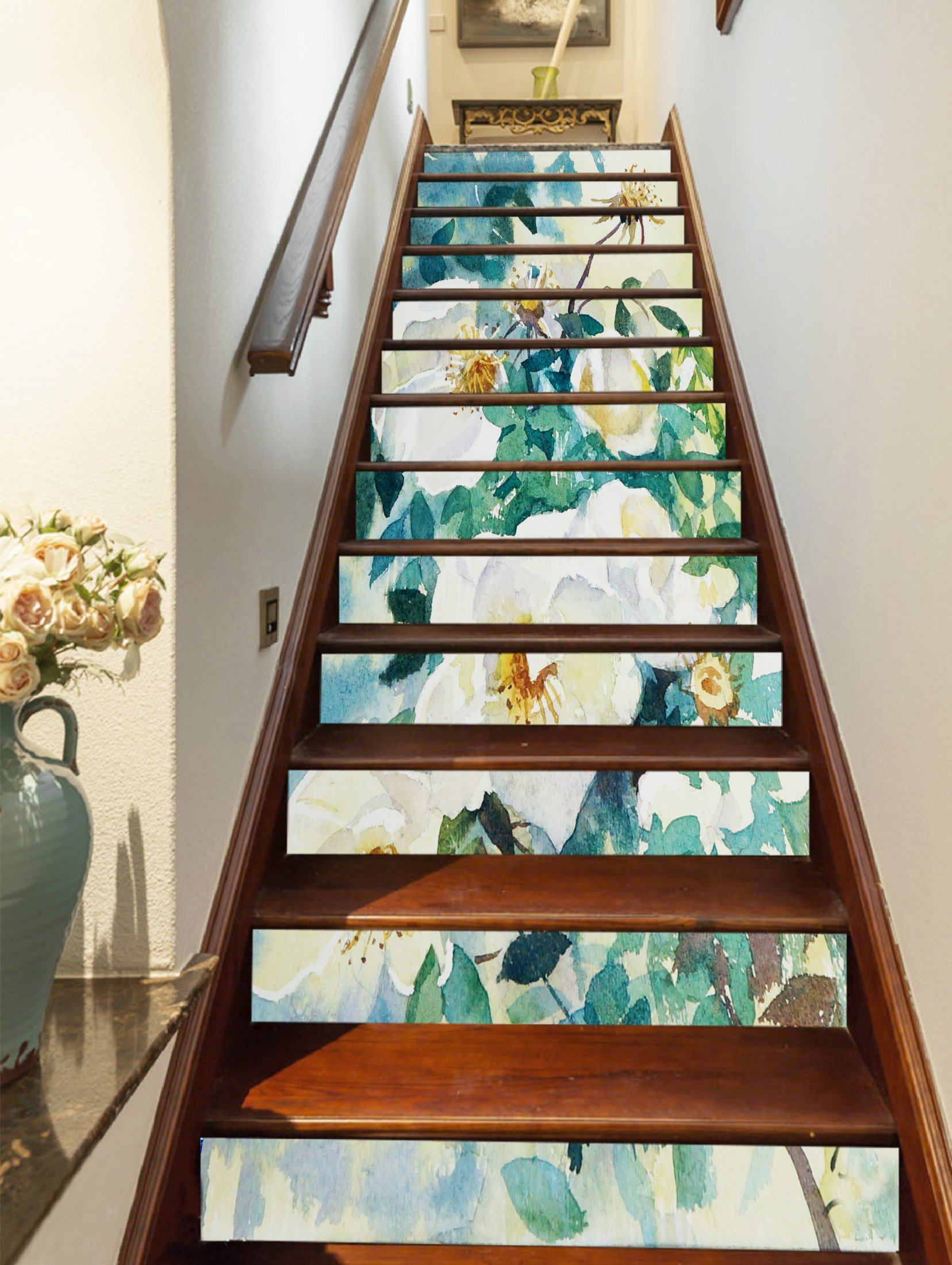 3D Flowers 1250 Stair Risers Wallpaper AJ Wallpaper