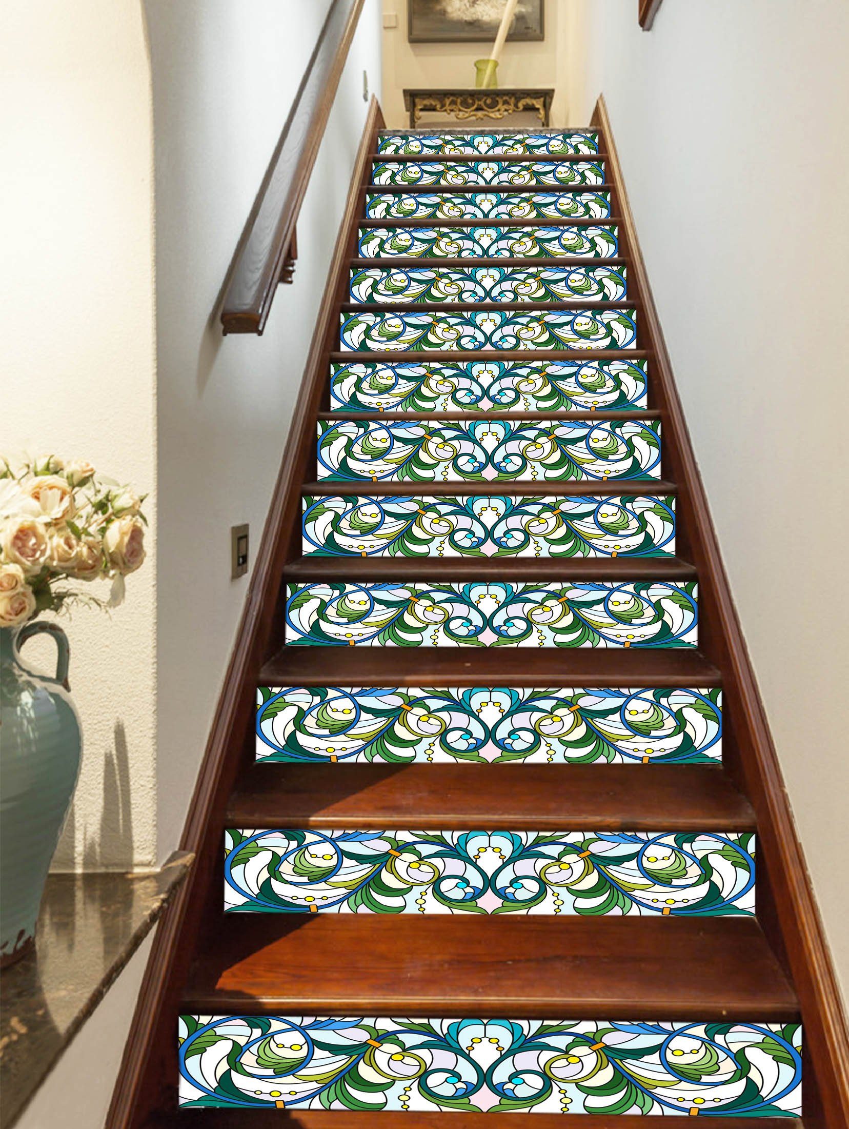 3D Flowers 6304 Stair Risers Wallpaper AJ Wallpaper