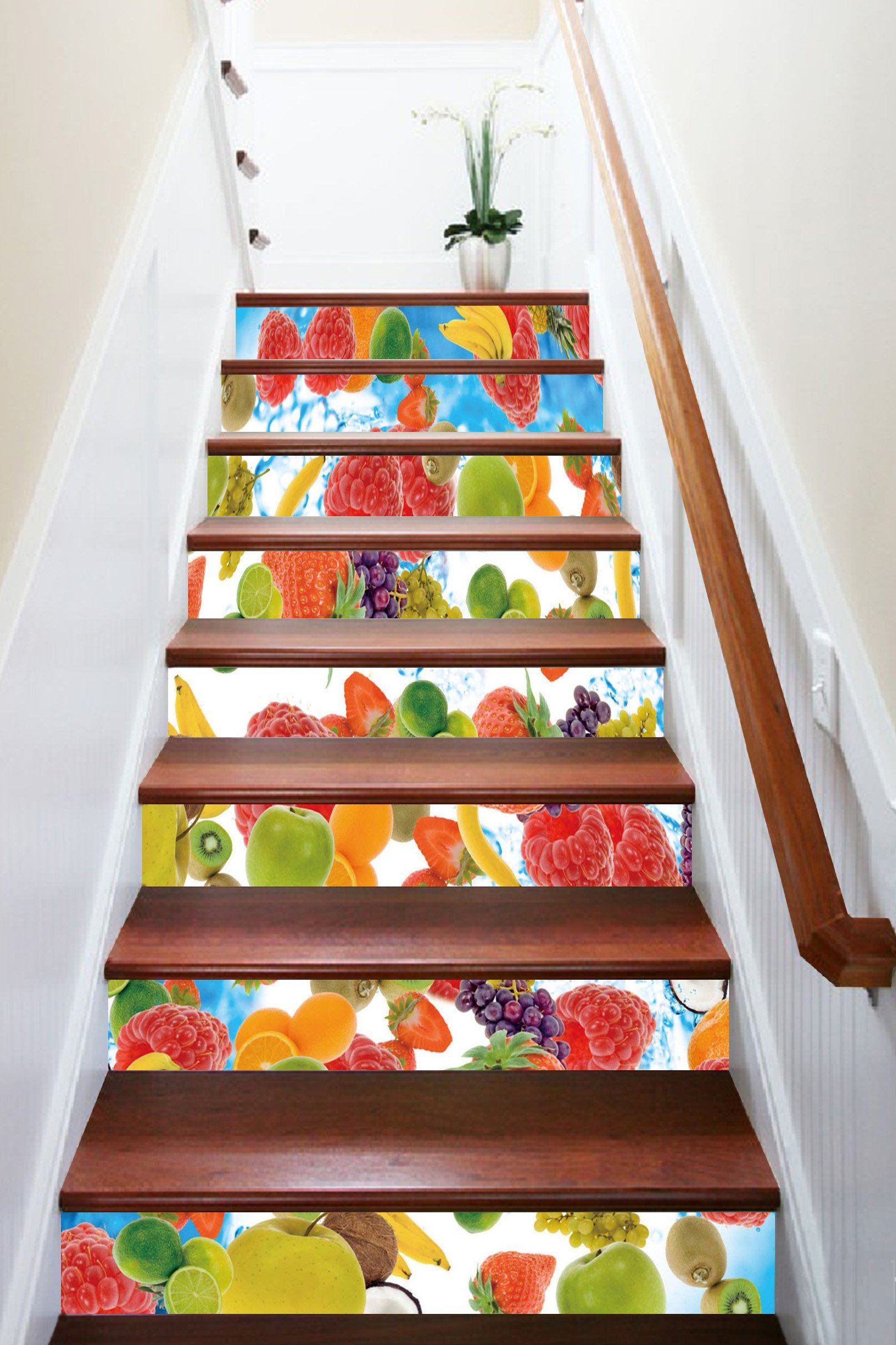 3D Pretty Color Fruits 421 Stair Risers Wallpaper AJ Wallpaper