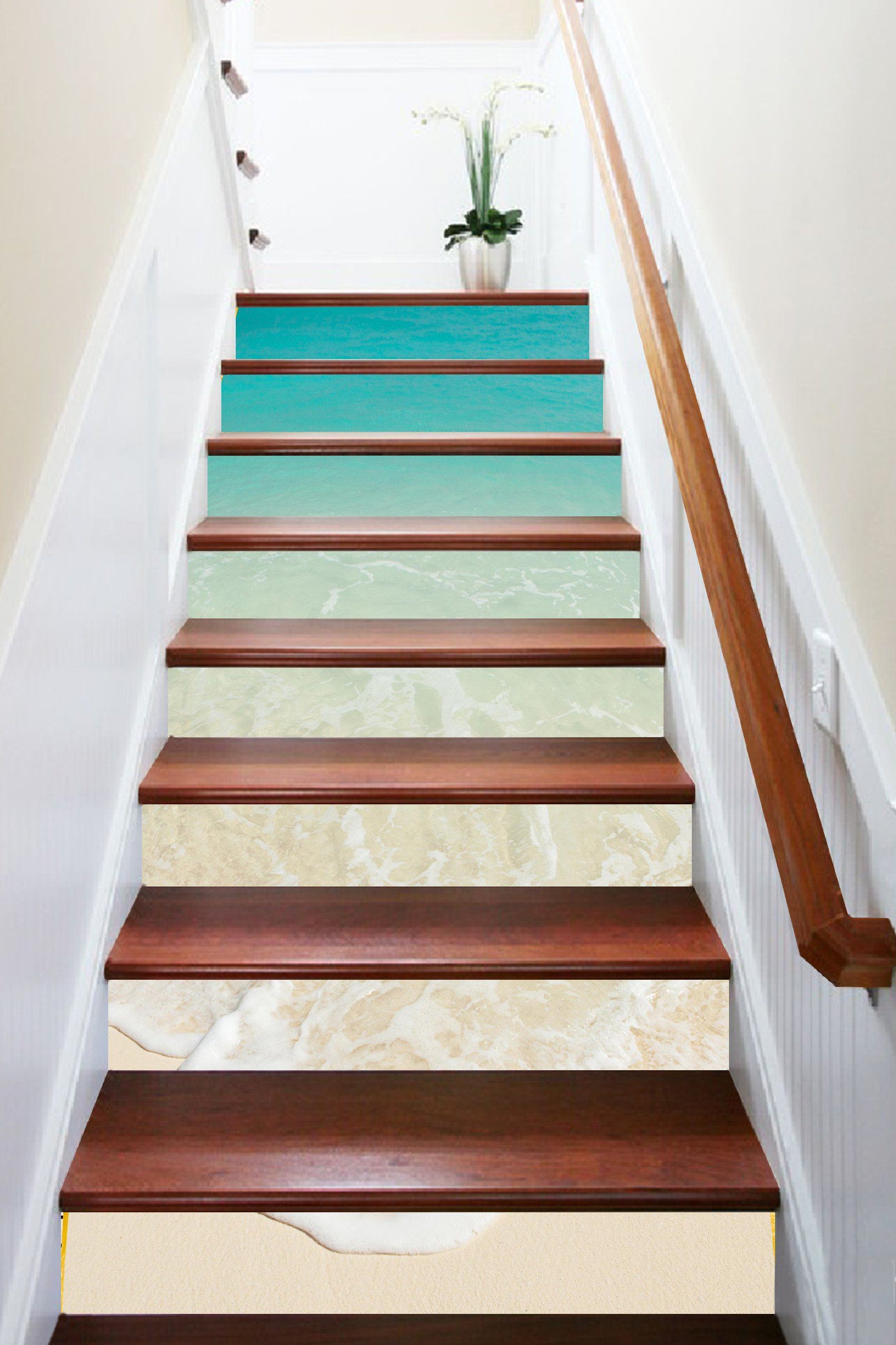 3D Beach Foams 1107 Stair Risers Wallpaper AJ Wallpaper