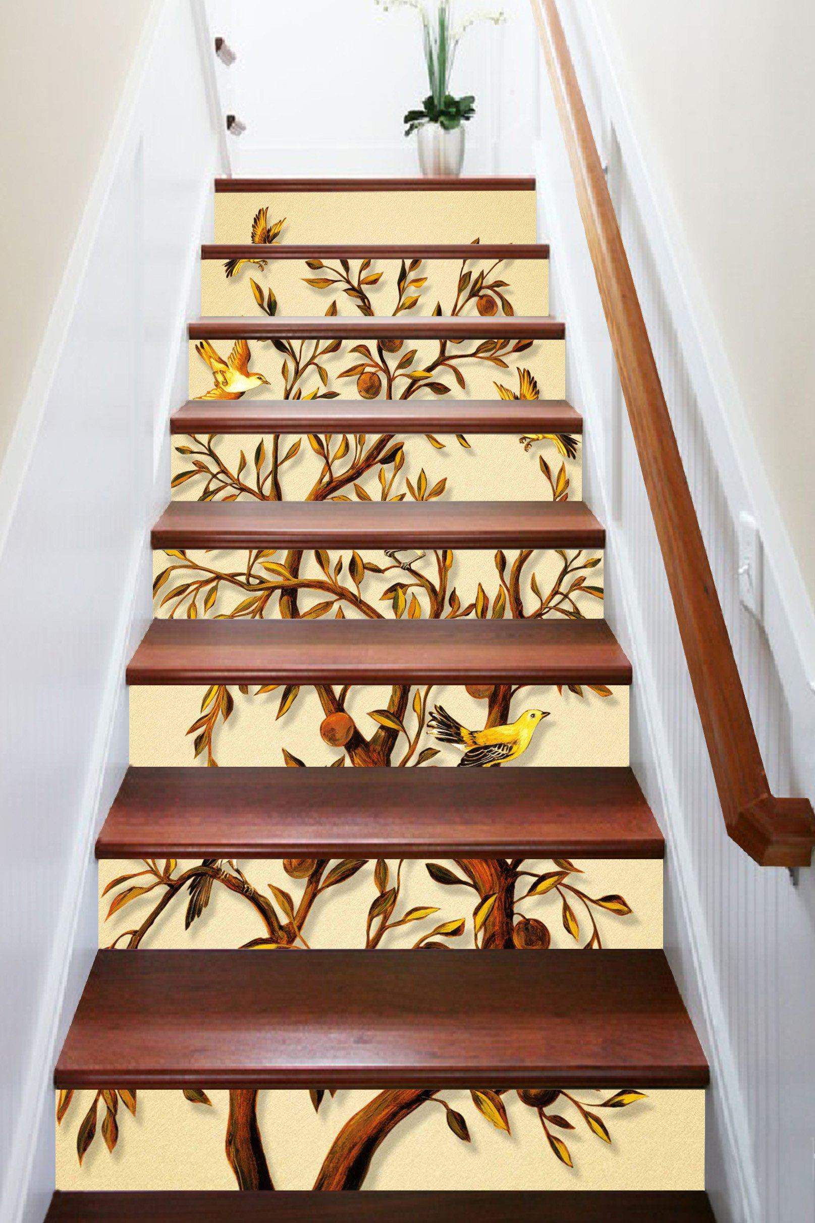 3D Fruits Tree Birds 1477 Stair Risers Wallpaper AJ Wallpaper
