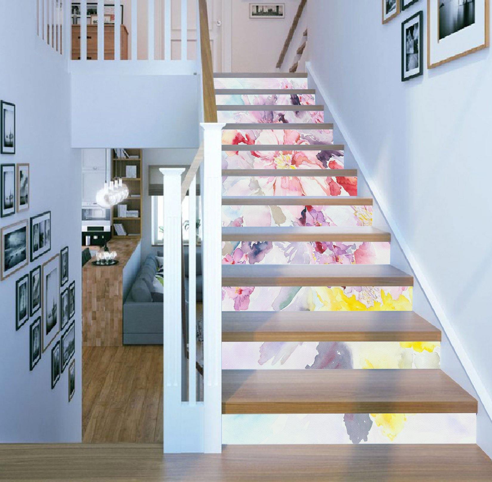 3D Flowers 5127 Stair Risers Wallpaper AJ Wallpaper