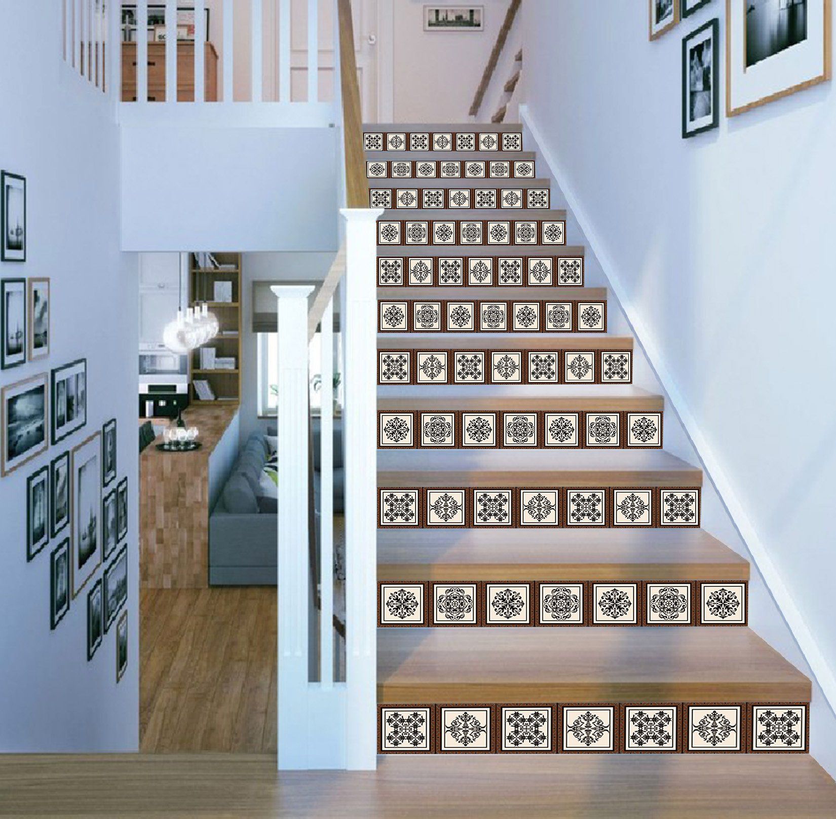 3D Elegant Pattern 1653 Stair Risers Wallpaper AJ Wallpaper