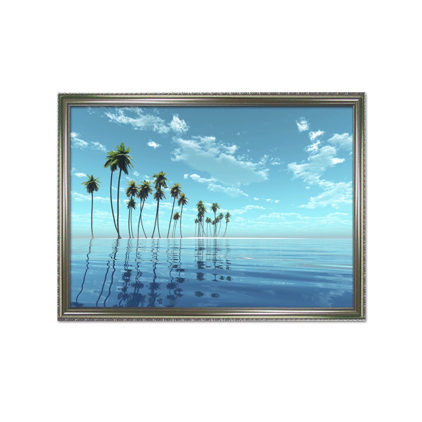 3D Seaside Coconut 186 Fake Framed Print Painting Wallpaper AJ Creativity Home