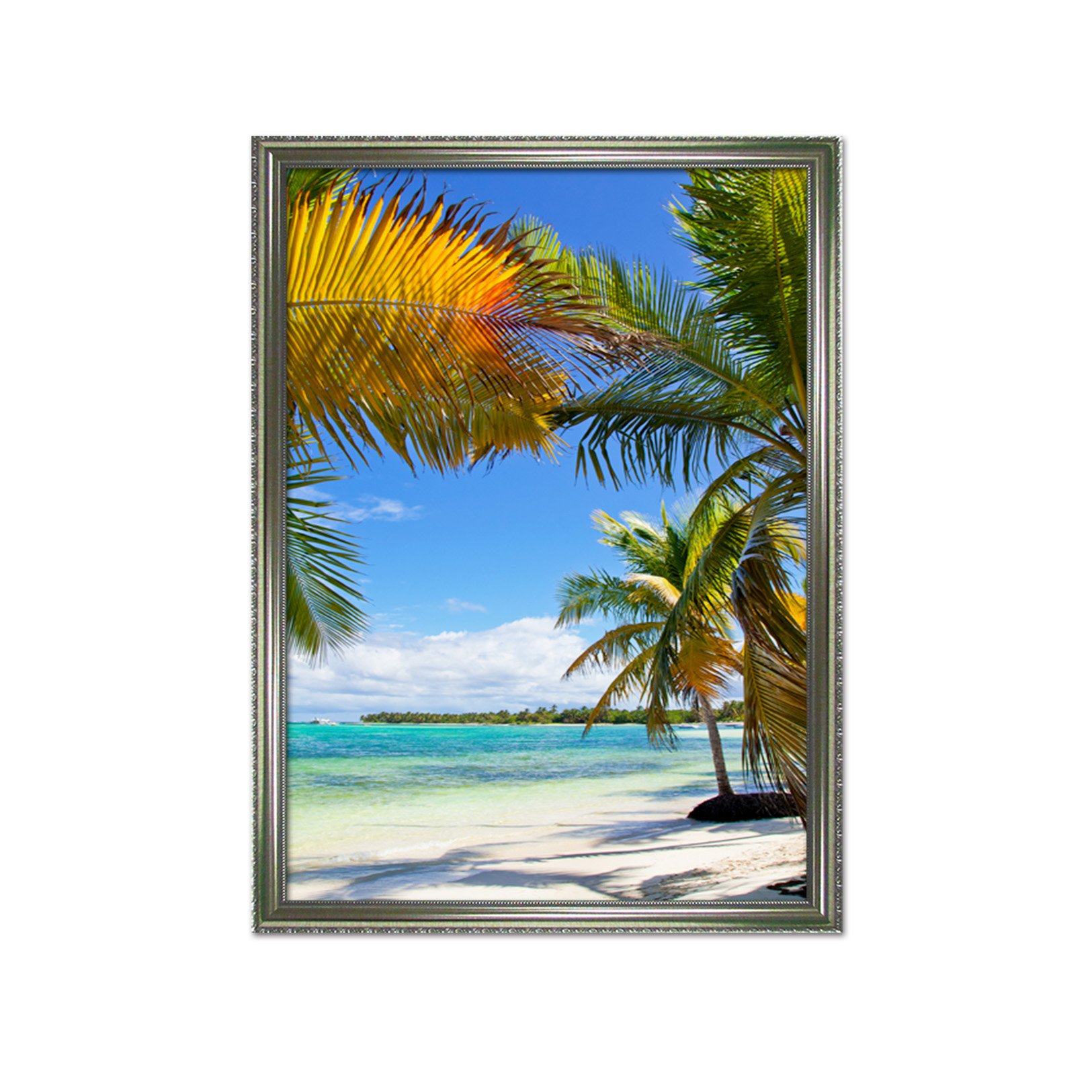 3D Coconut Beach 081 Fake Framed Print Painting Wallpaper AJ Creativity Home