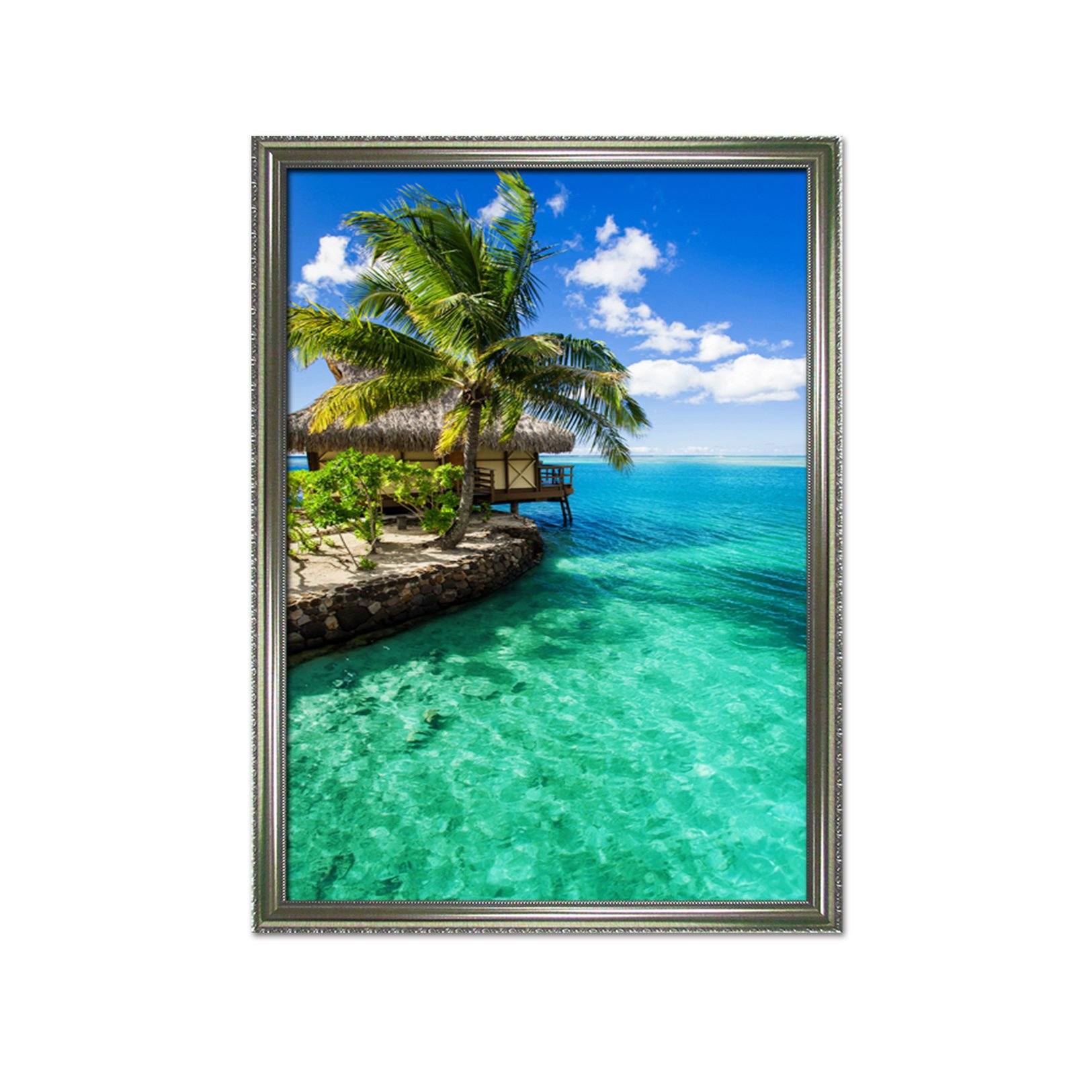 3D Seaside Room 029 Fake Framed Print Painting Wallpaper AJ Creativity Home
