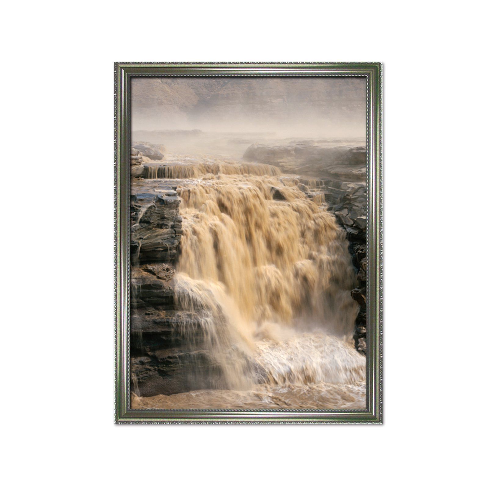 3D Yellow River 128 Fake Framed Print Painting Wallpaper AJ Creativity Home