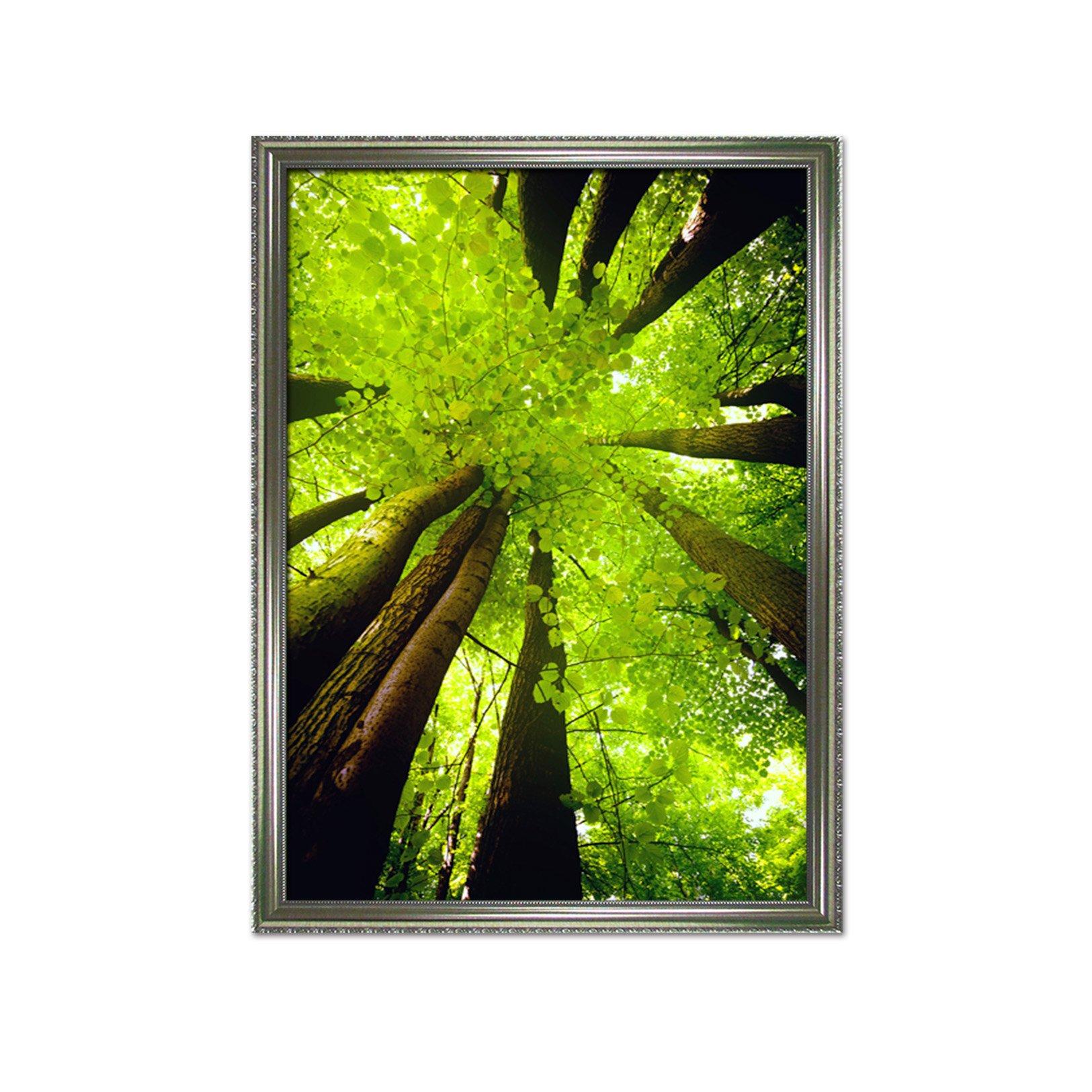 3D Green Tree 115 Fake Framed Print Painting Wallpaper AJ Creativity Home