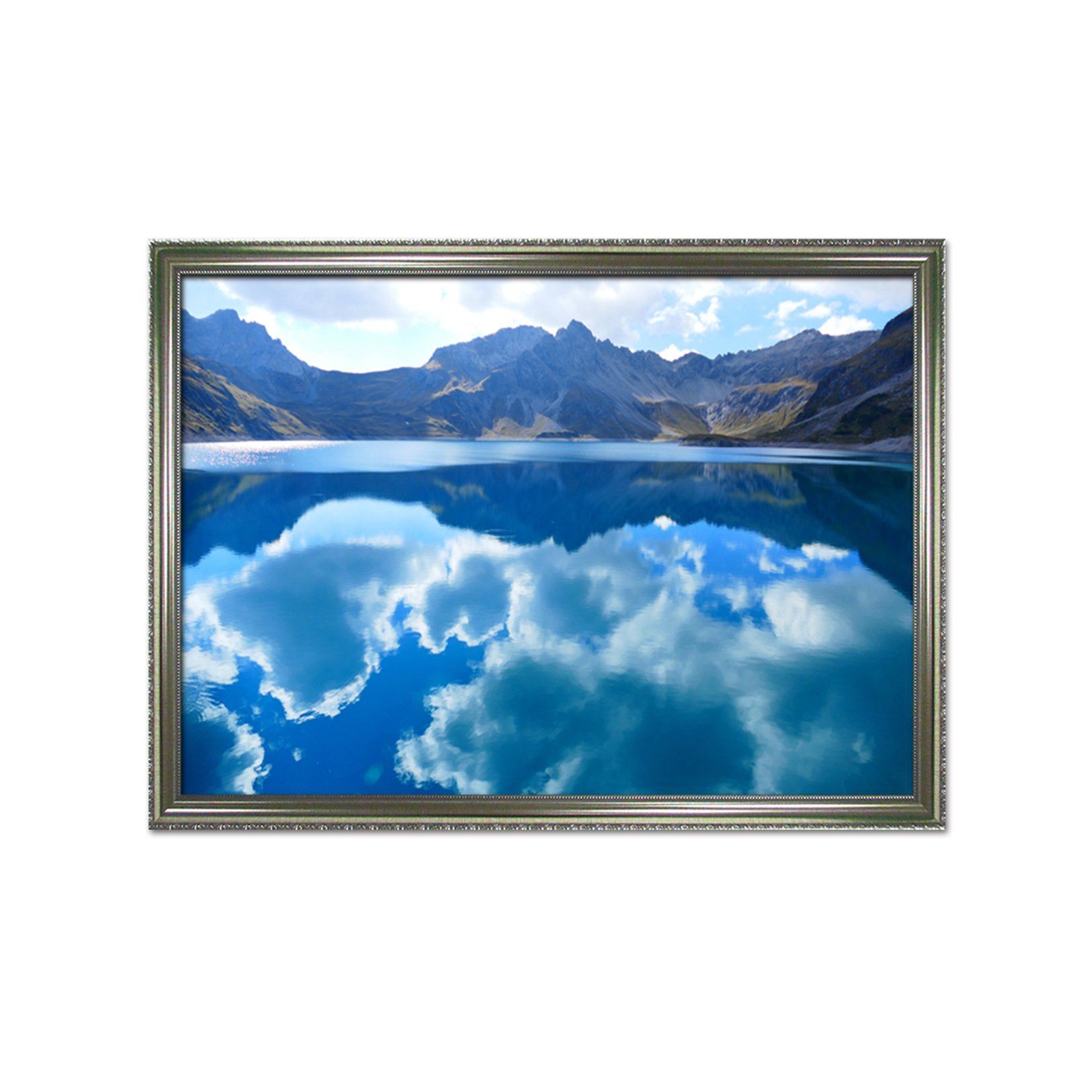 3D Lake Cloud 163 Fake Framed Print Painting Wallpaper AJ Creativity Home