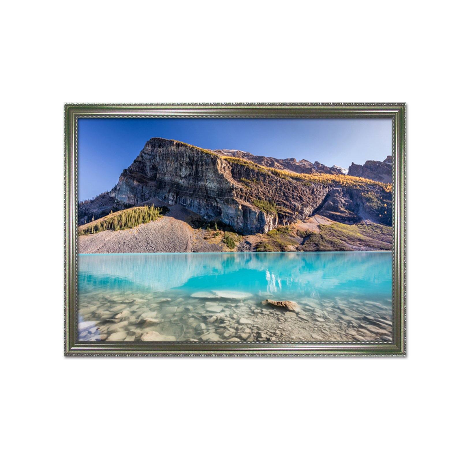 3D Slope Lake 179 Fake Framed Print Painting Wallpaper AJ Creativity Home