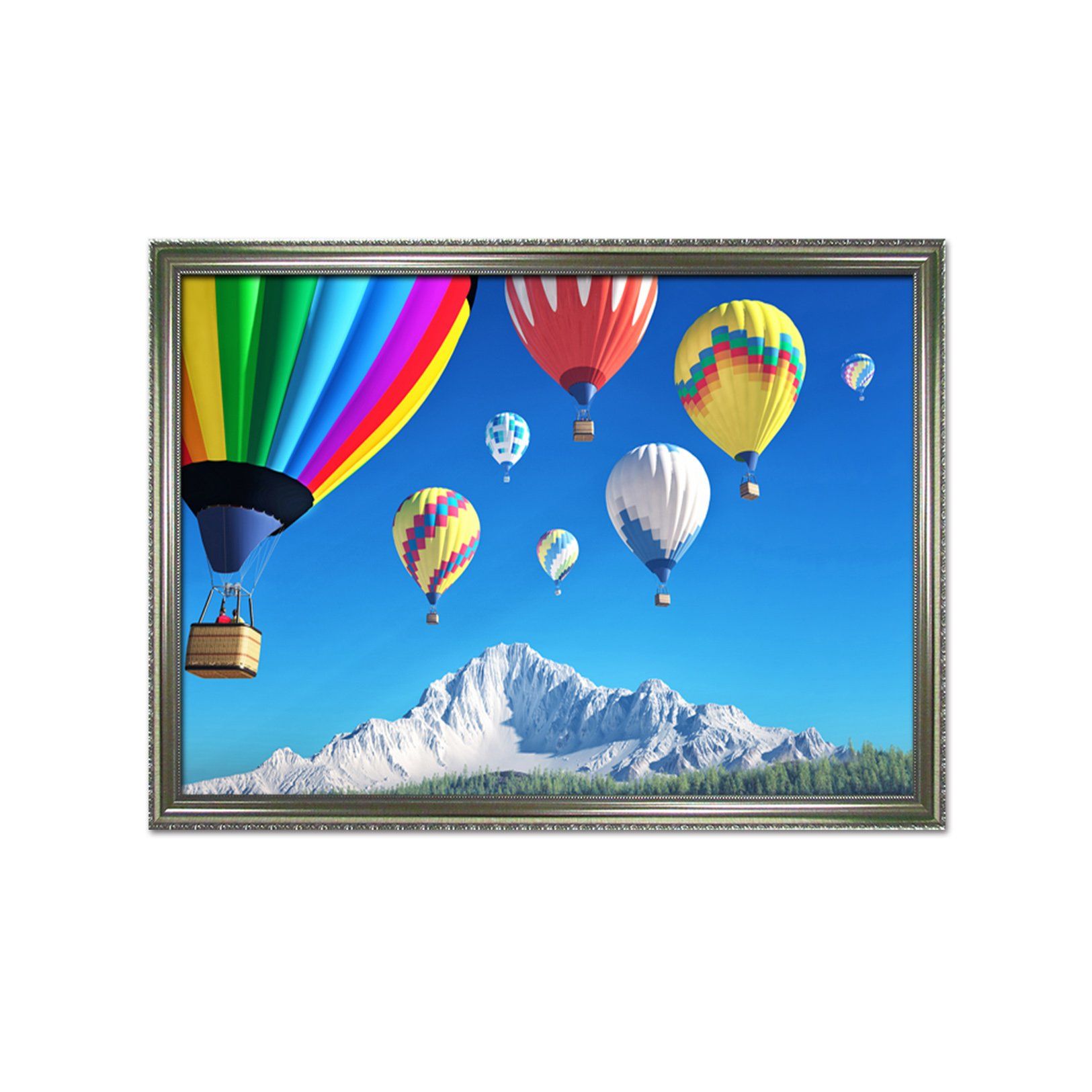 3D Hot Air Balloon 183 Fake Framed Print Painting Wallpaper AJ Creativity Home