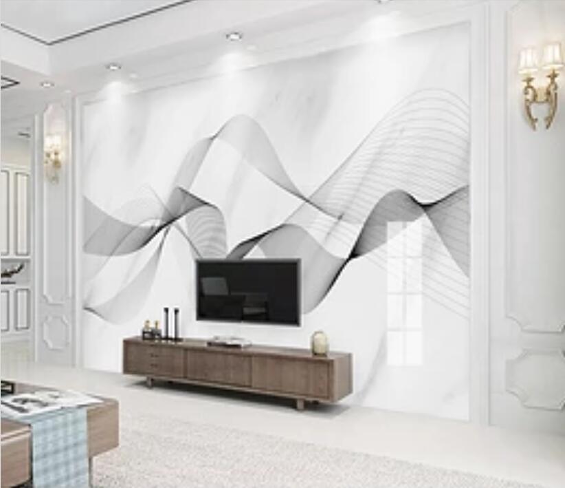 3D Black Wave 1995 Wall Murals Wallpaper AJ Wallpaper 2