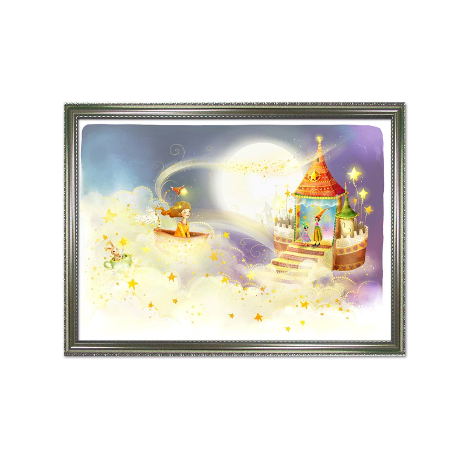 3D Magic Castle 009 Fake Framed Print Painting Wallpaper AJ Creativity Home