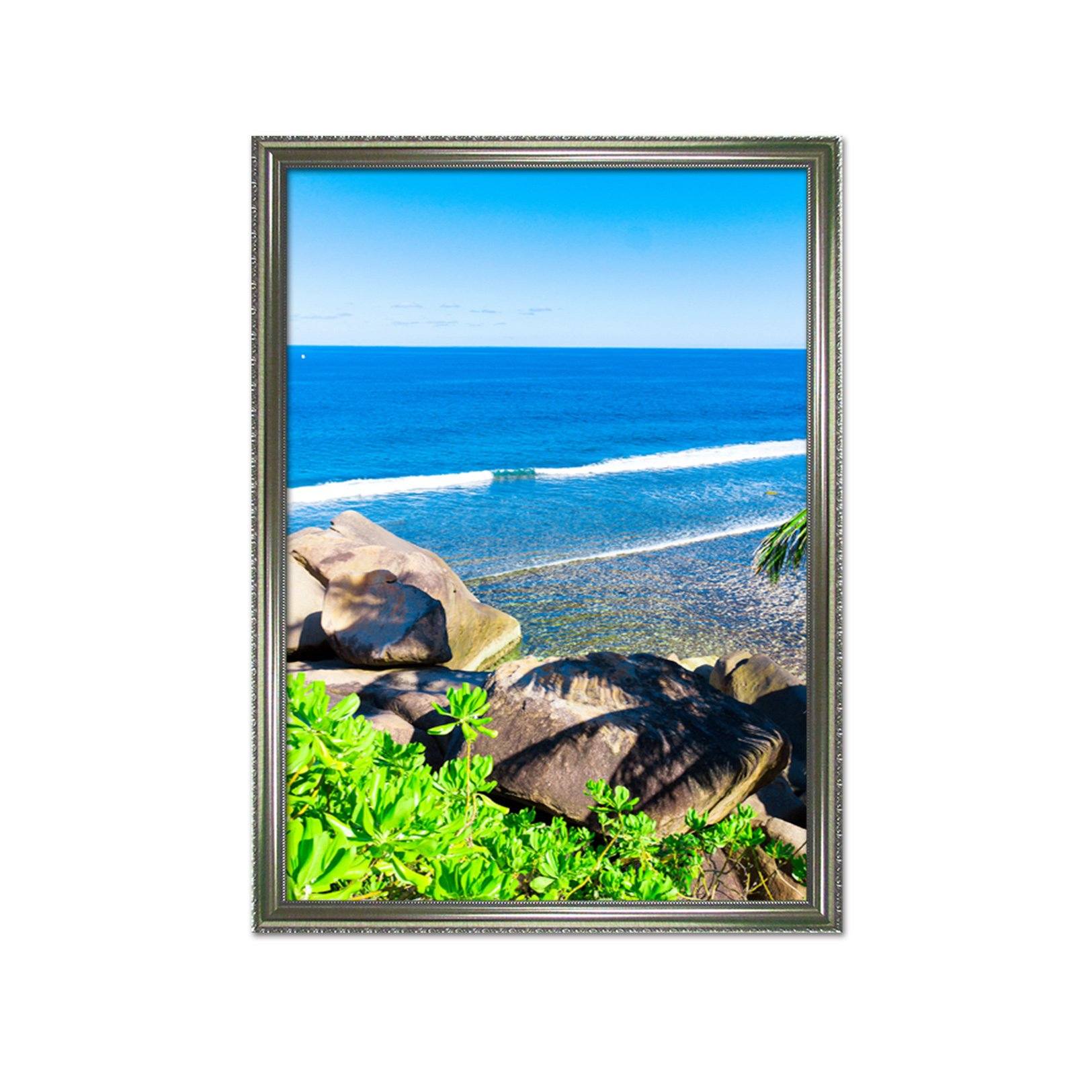 3D Blue Ocean 125 Fake Framed Print Painting Wallpaper AJ Creativity Home