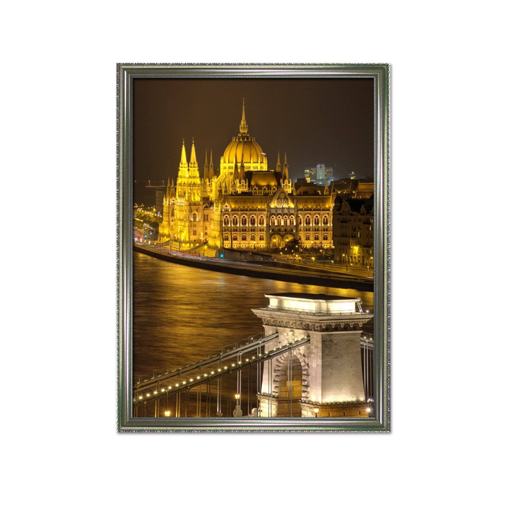 3D Bustling City 046 Fake Framed Print Painting Wallpaper AJ Creativity Home