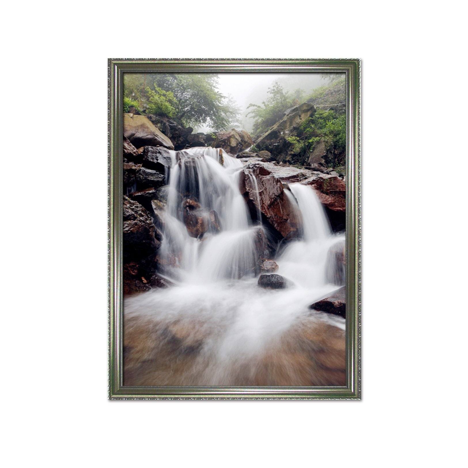 3D Mountain Rock Rapids 079 Fake Framed Print Painting Wallpaper AJ Creativity Home