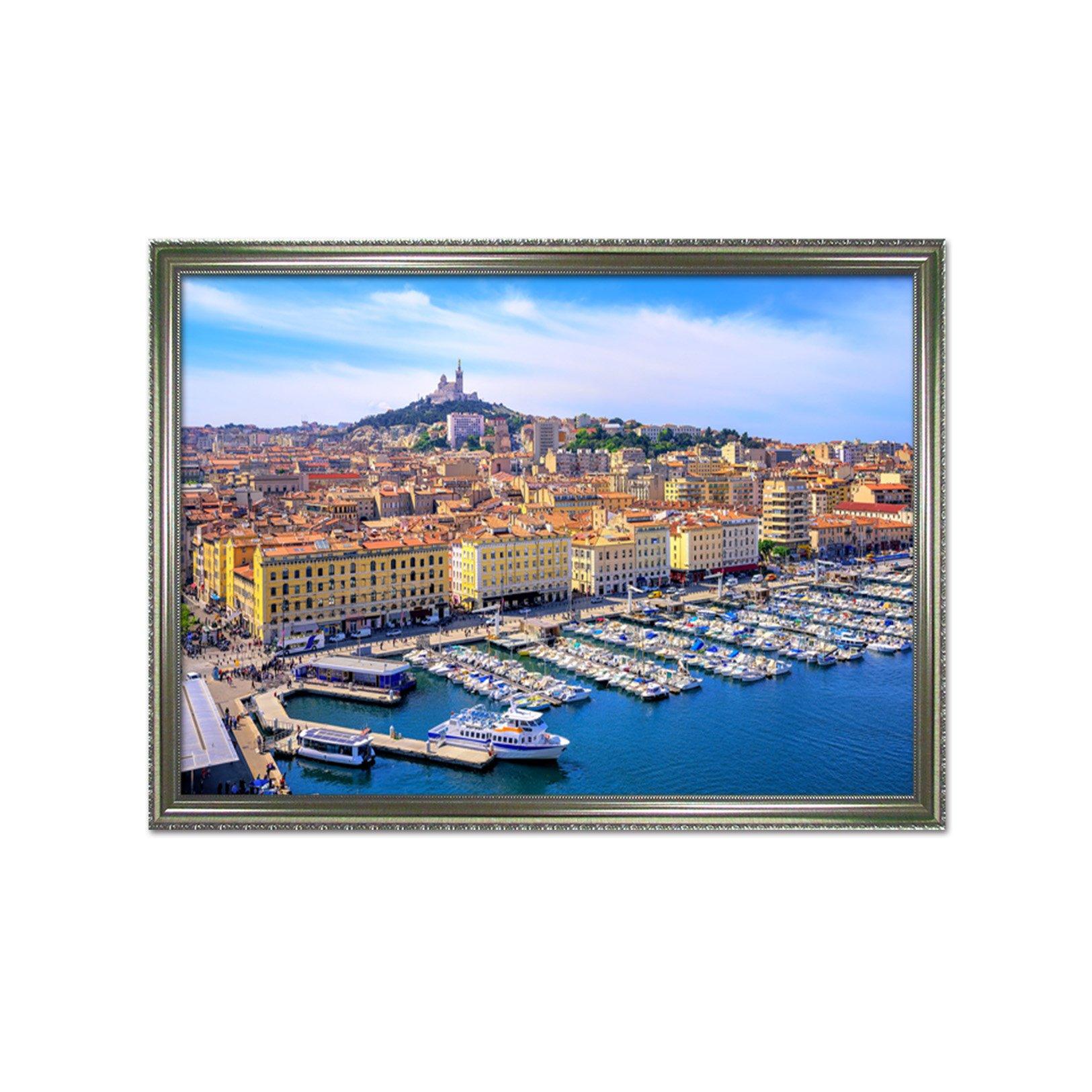 3D City Ship 158 Fake Framed Print Painting Wallpaper AJ Creativity Home