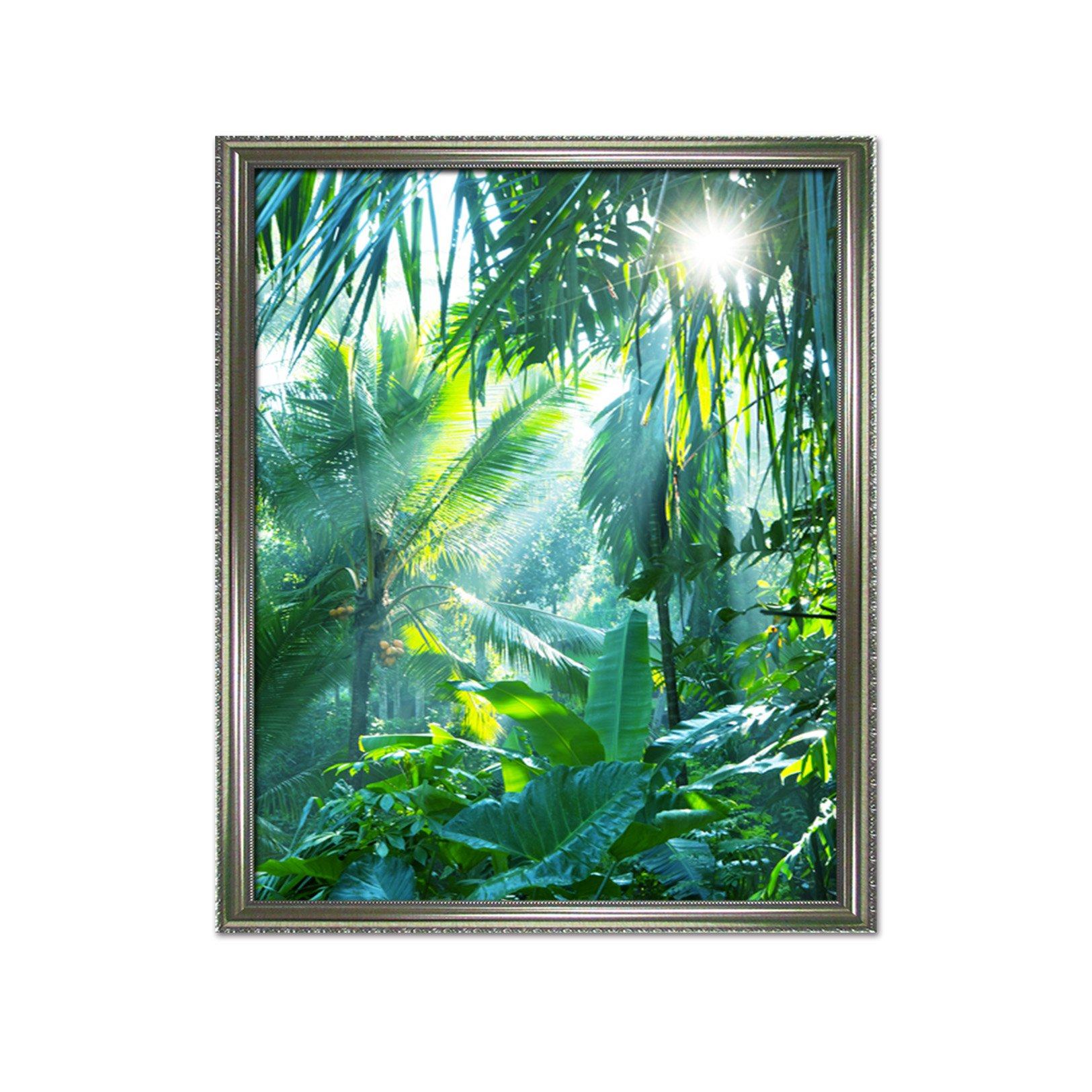 3D Sunny Forest 019 Fake Framed Print Painting Wallpaper AJ Creativity Home