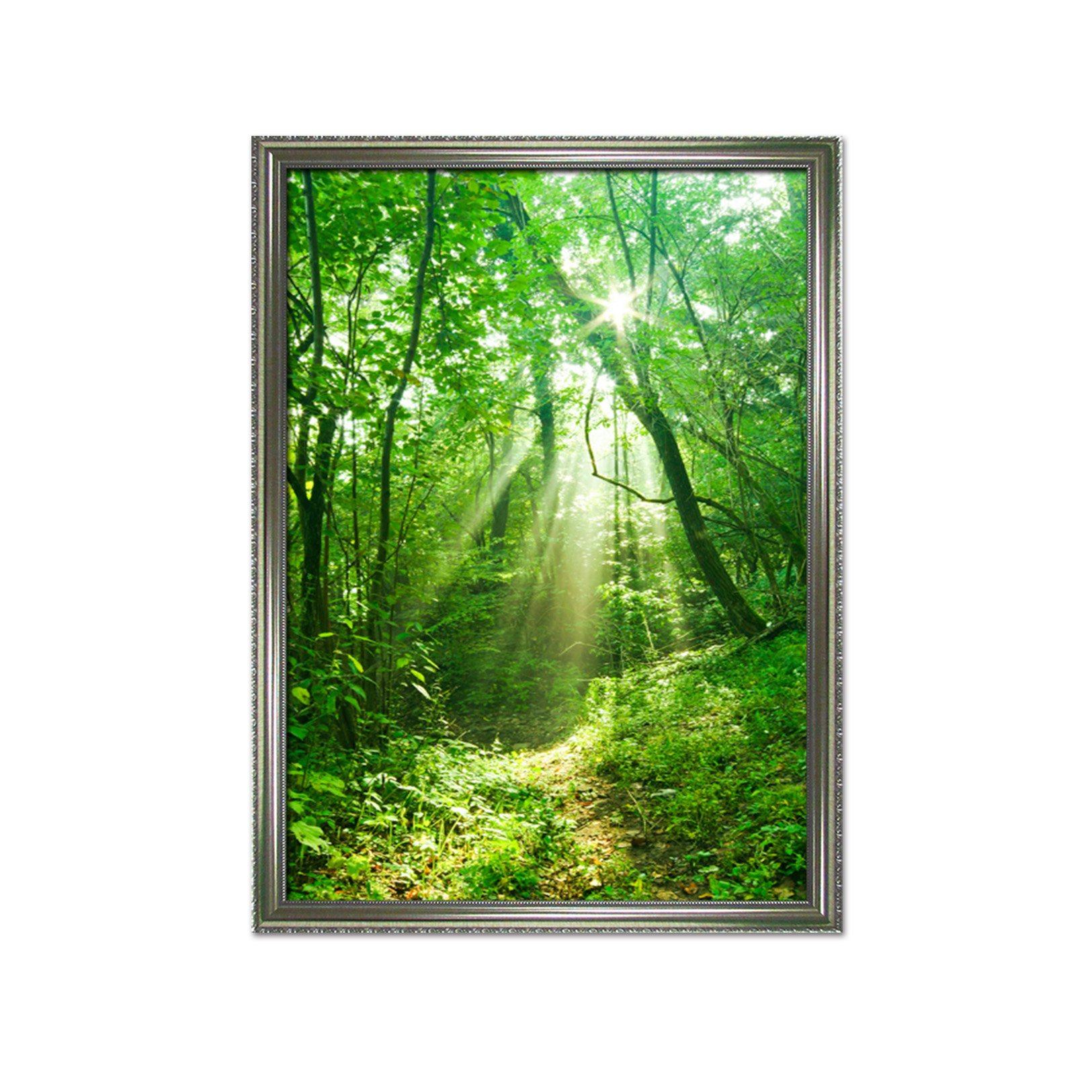 3D Forest Sunshine 123 Fake Framed Print Painting Wallpaper AJ Creativity Home