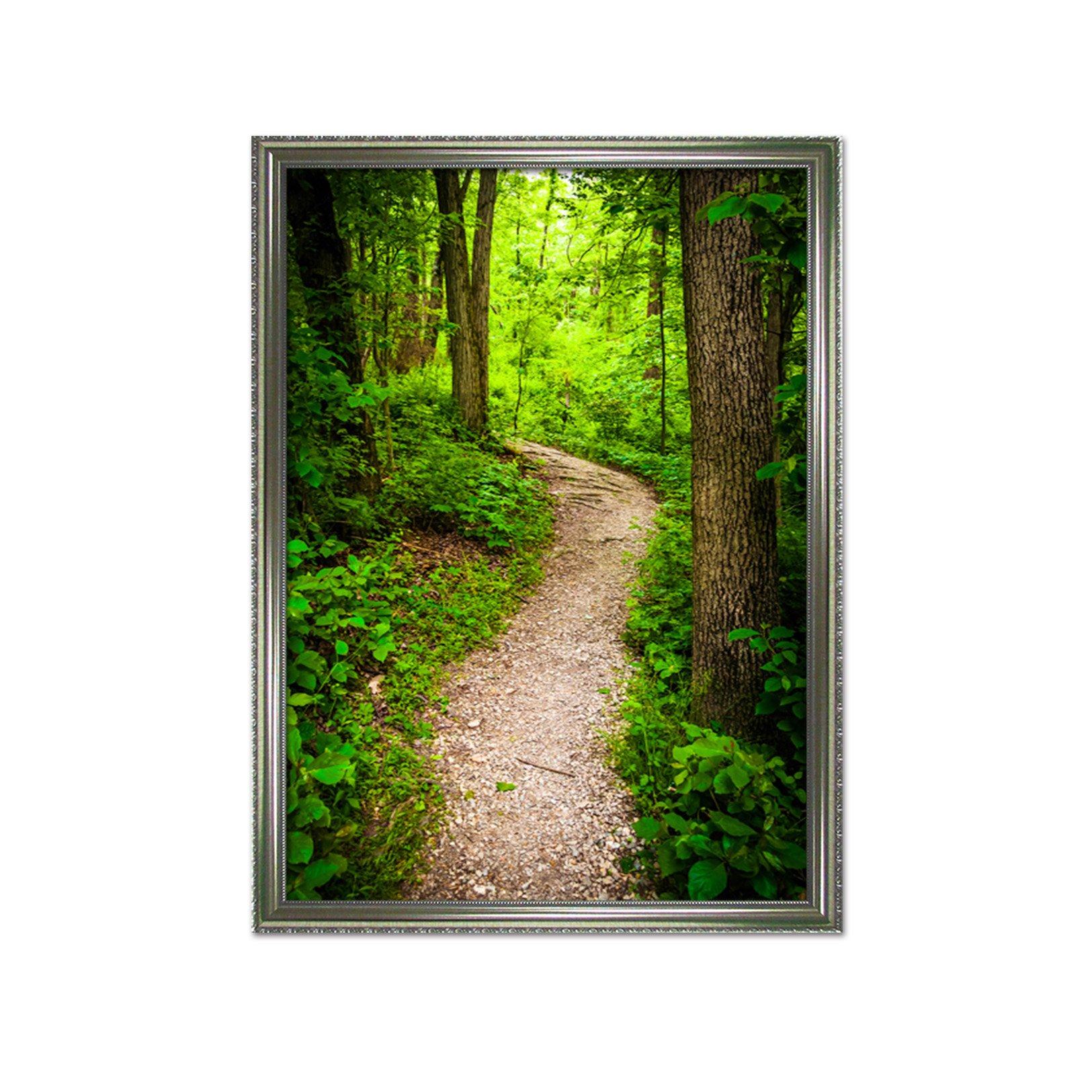 3D Forest Trail 109 Fake Framed Print Painting Wallpaper AJ Creativity Home