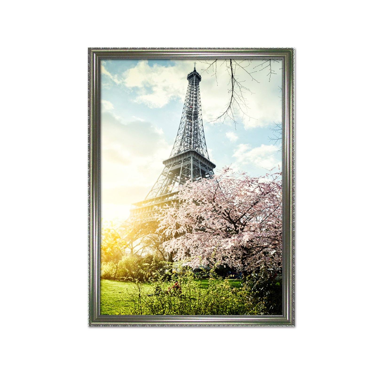 3D Tower Side Flowers 038 Fake Framed Print Painting Wallpaper AJ Creativity Home